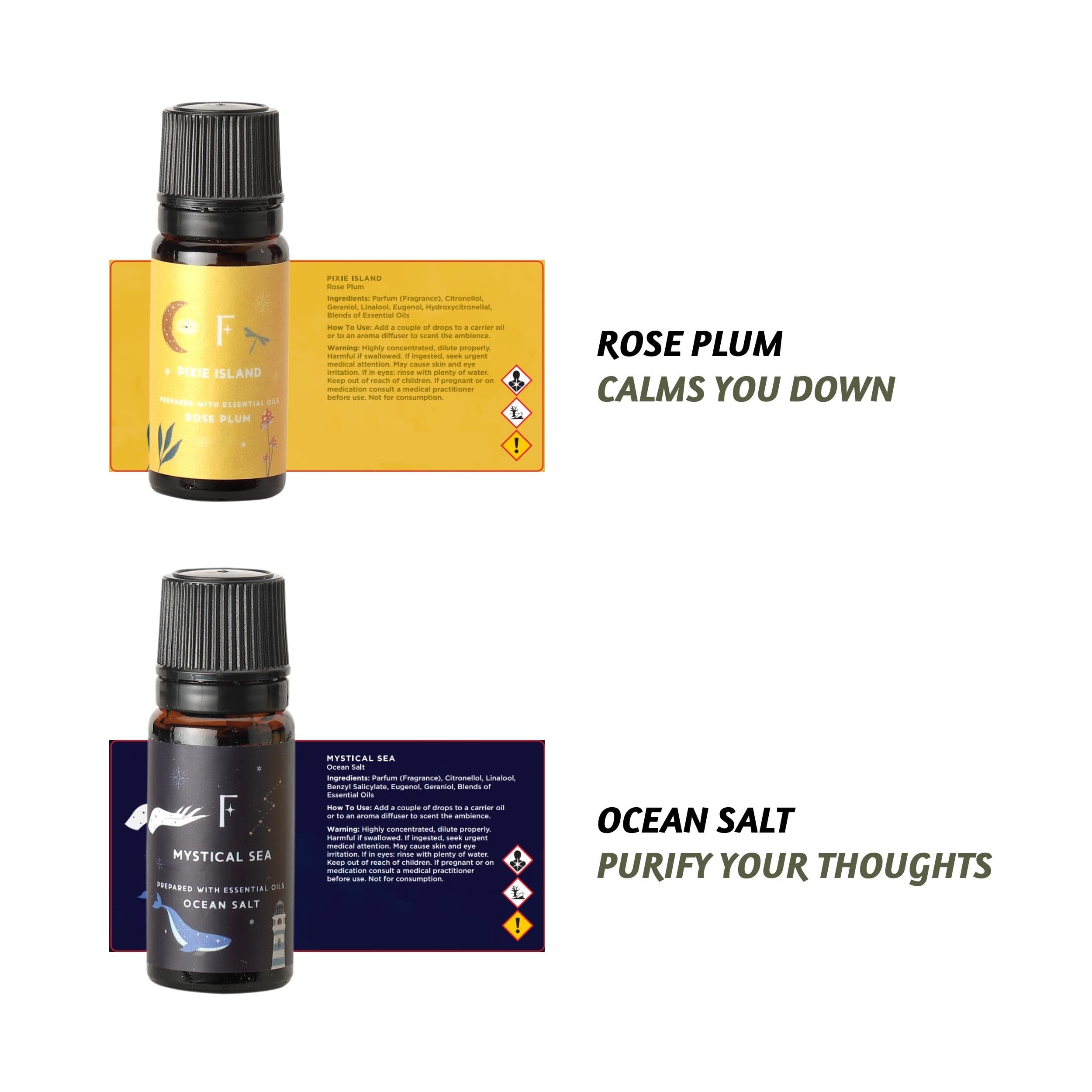 Folkulture Essential Oil Set for Diffuser, Set of 6, Aromatherapy Diffuser Oil Scents for Home Folkulture uk supplements