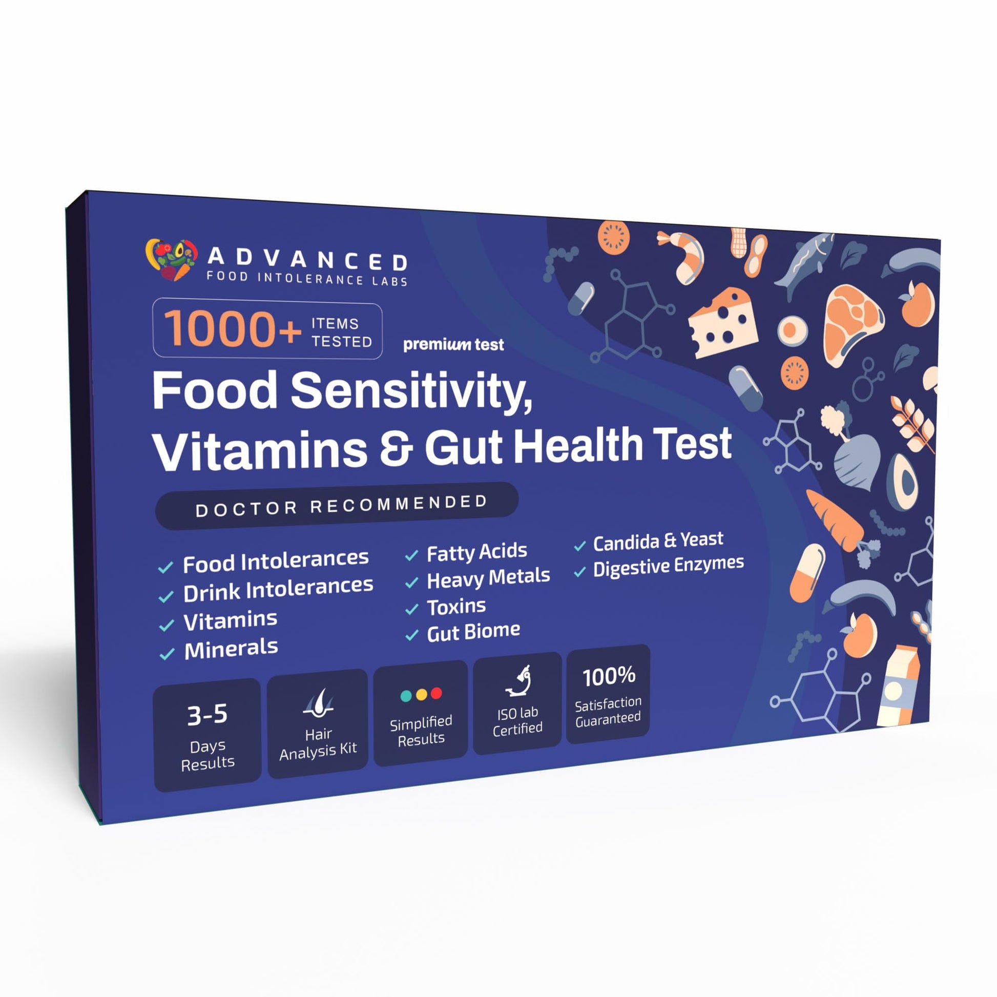 AFIL 1000+ Foods, Drinks, Vitamins, Gut, At-Home Wellness Test Kit, Trusted Hair Analysis for Adults & Kids, At-Home Health Non-Invasive, Gluten, Dairy Health Wellness Indicators Advanced Food Intolerance Labs uk supplements