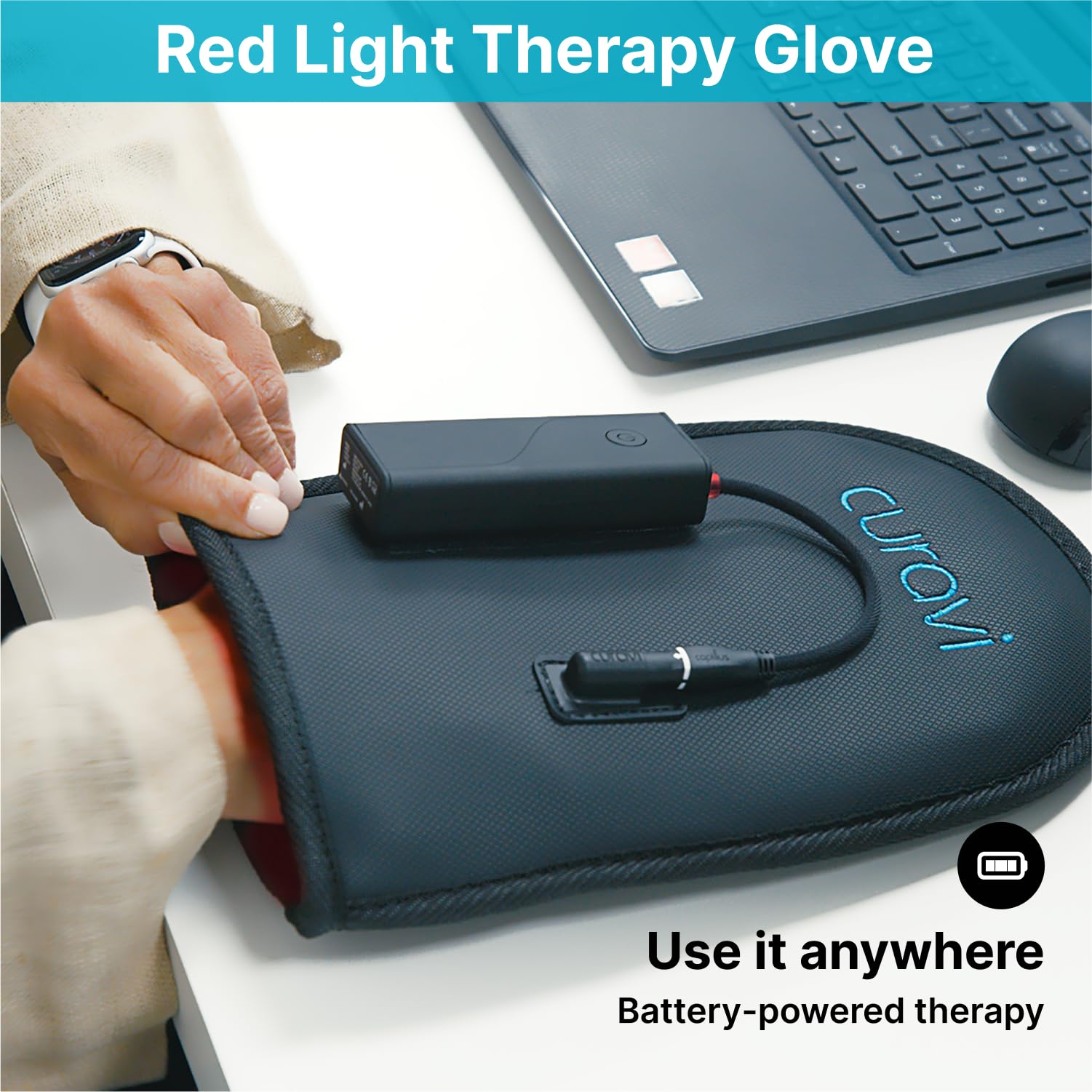 CURAVI Wellness Glove - Enhanced Comfort & Support for Hands and Wrists with Advanced Red CURAVI uk supplements