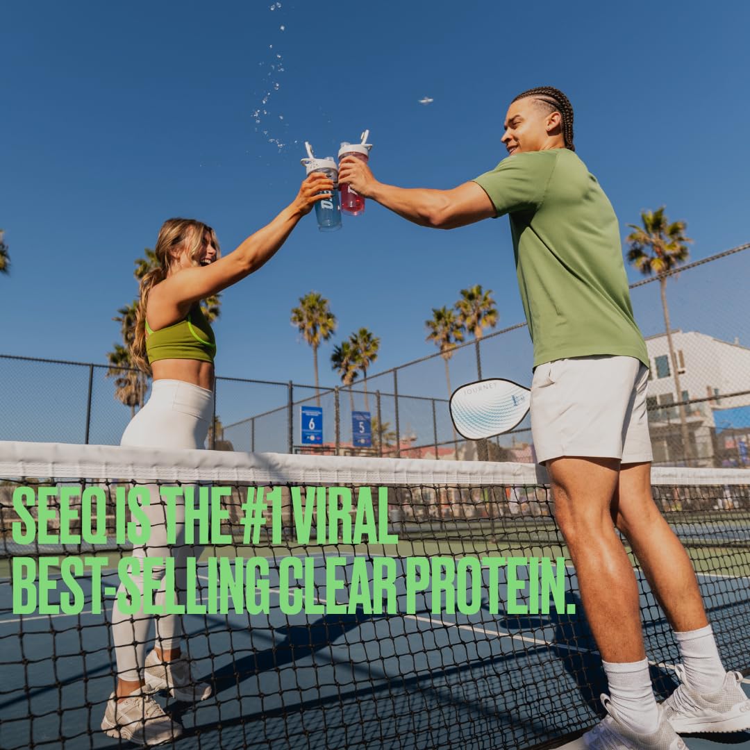 SEEQ Clear Protein Powder - Watermelon Wave - 22 Servings - 22g Clear Whey Protein Isolate - Zero Sugar - 0g Lactose - Allergen Friendly - GLP1 Support - Bone Health SEEQ uk supplements