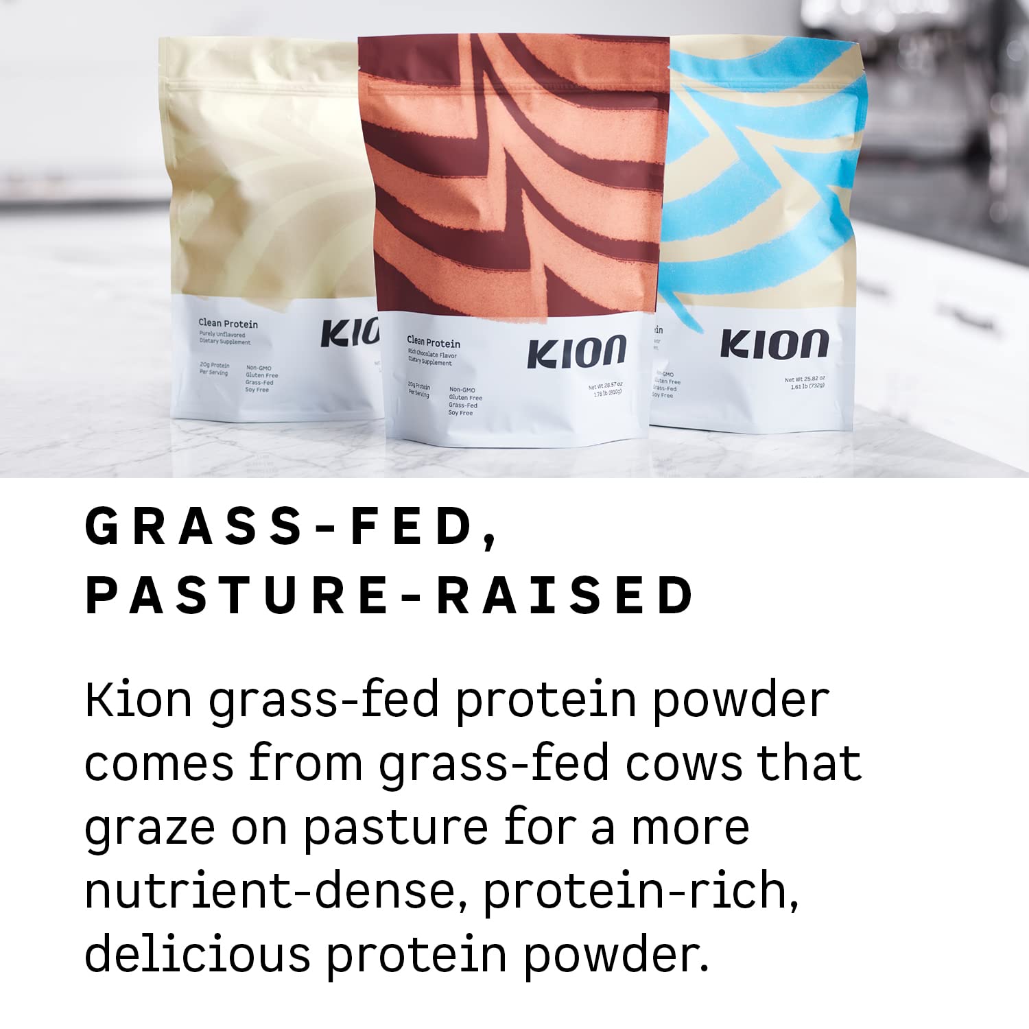 Kion Clean Protein | Grass-Fed & Pasture-Raised Whey Isolate Protein Powder Kion uk supplements