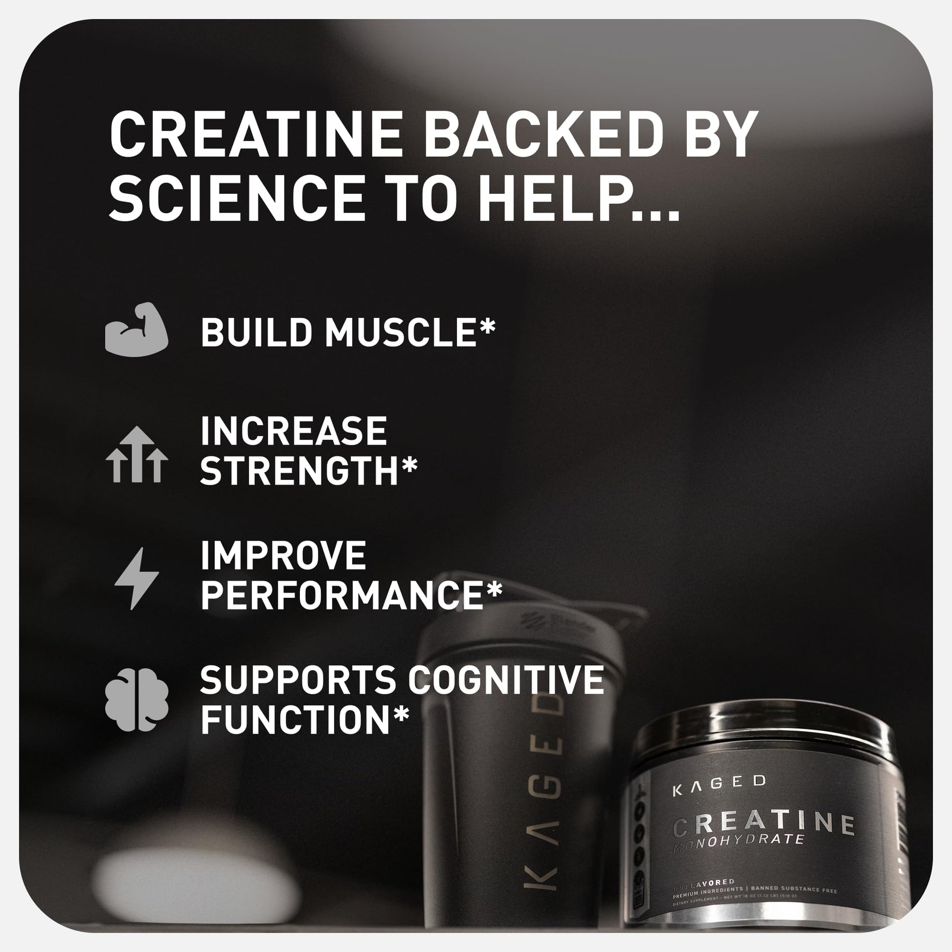 Kaged Creatine Monohydrate Micronized Powder | Unflavored | Muscle Building & Recovery | 5000 mg Per Serving | Vegan, Gluten Free, Easily Digestible Kaged uk supplements