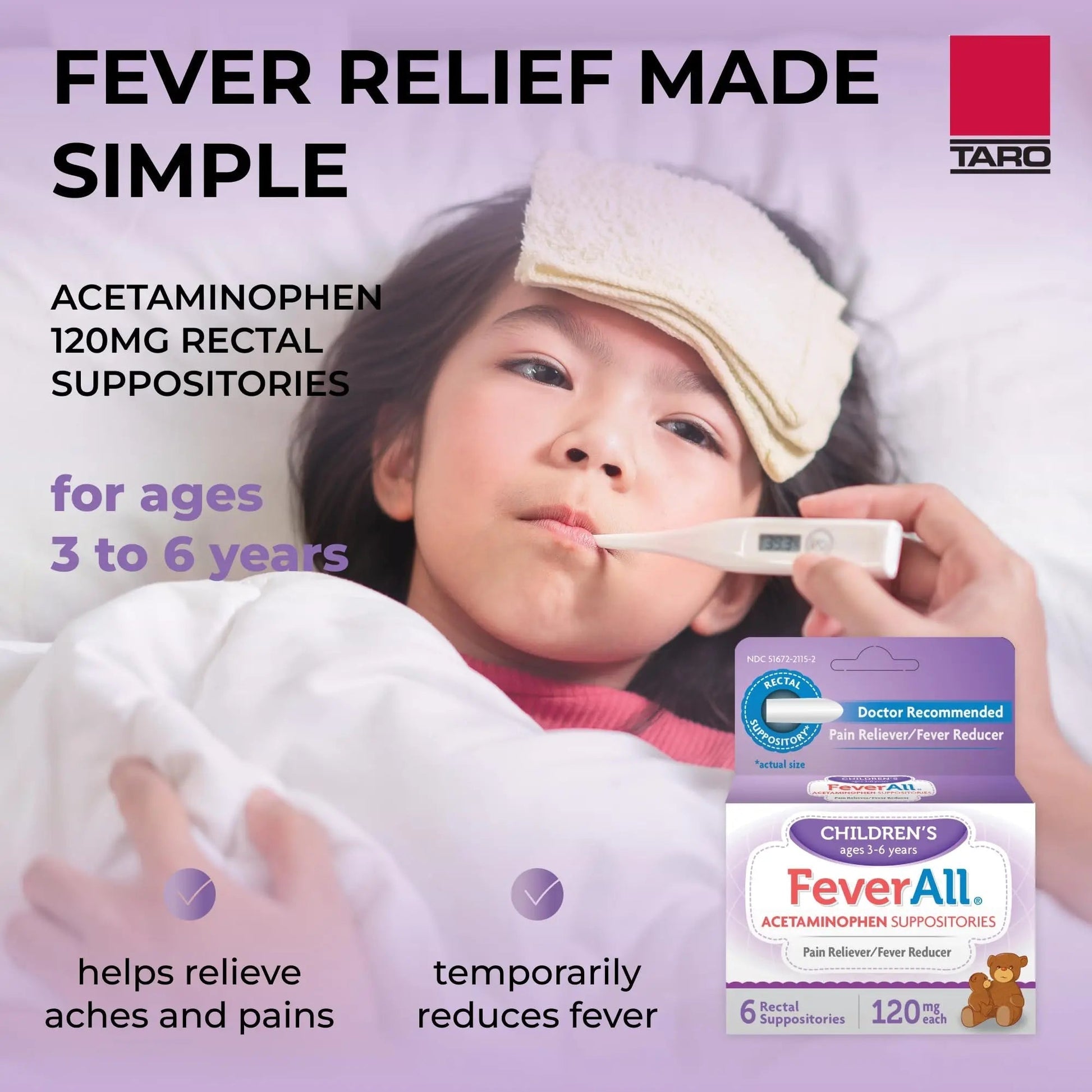 Feverall Infant Acetaminophen Suppositories 6 Rectal Suppositories 120 mg Each Pain Reliever/Fever Reducer. Paraben Free, No Artificial Colors or Other preservatives. Ages 3-6 Years Feverall uk supplements