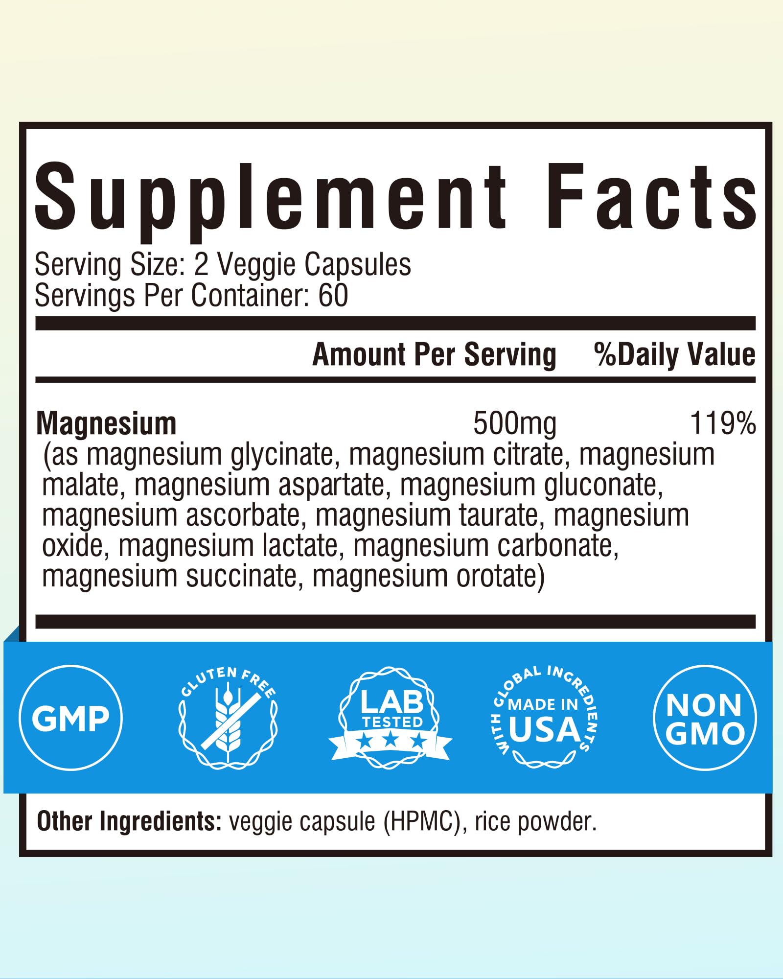 Terranics 12-in-1 Magnesium Complex 500mg, High Absorption Chelated Magnesium Glycinate, Citrate, Malate, Taurate, Orotate & More, for Sleep, Calm, Energy, Heart, Vegan, Non-GMO,120 Capsules Terranics uk supplements
