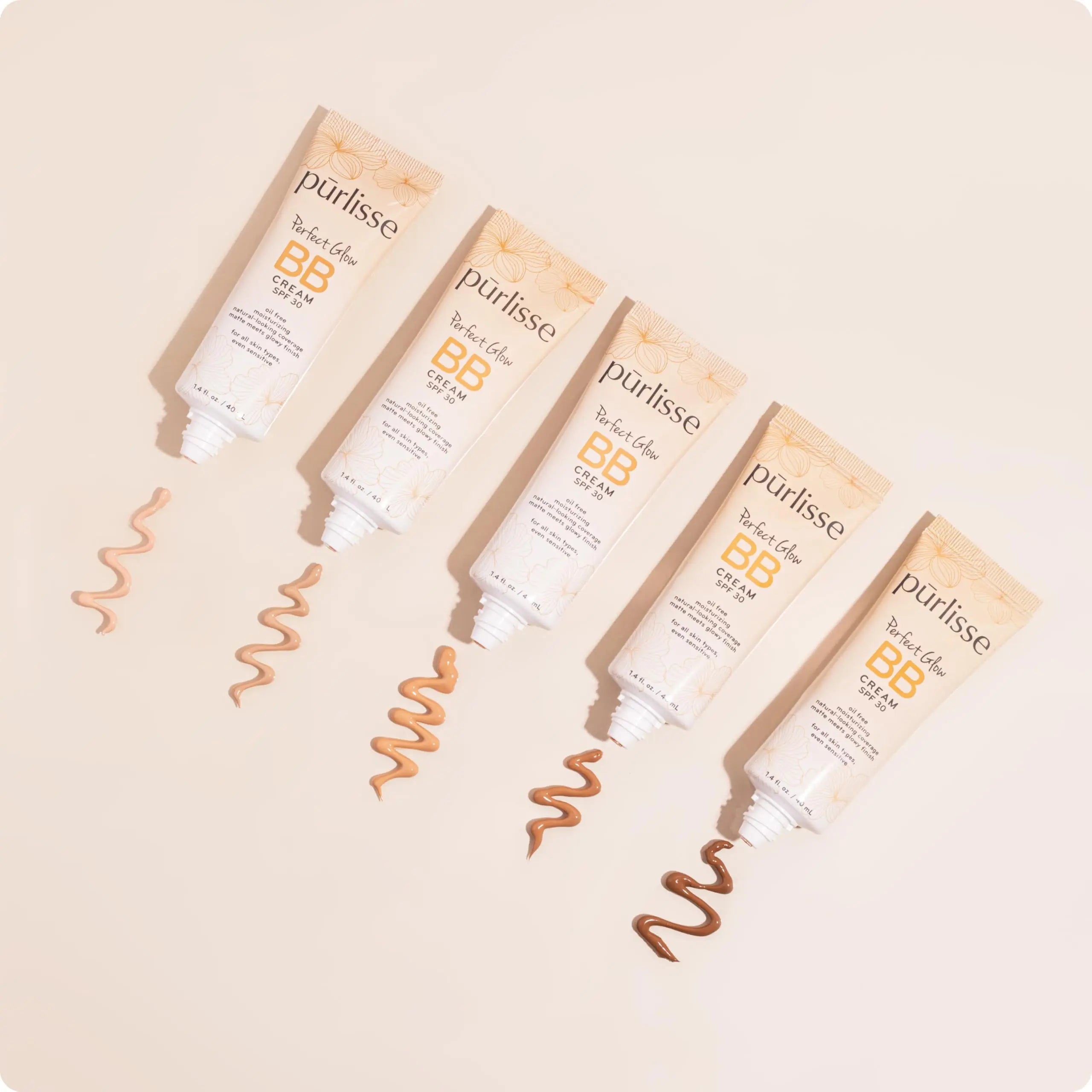 pūrlisse Perfect Glow BB Cream with SPF 30 - Matte Meets Dewy Finish - Enriched with Goji & Hawthorn Berry to Help Improve Skin Texture & Radiance - Medium Golden (1.4 oz) pūrlisse uk supplements