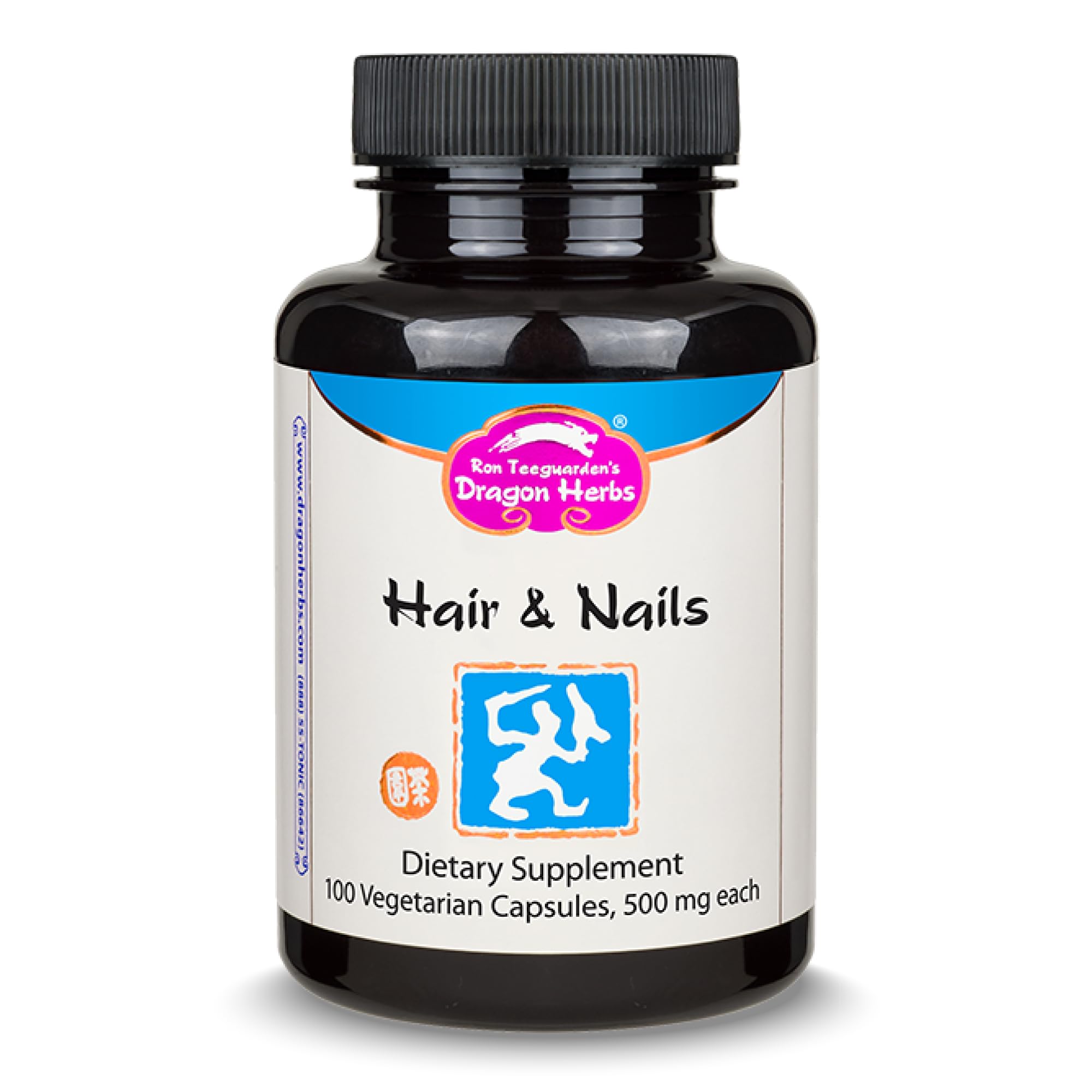 Dragon Herbs Hair and Nails | All Natural Supplement to Support Hair, Nails, Healthy Aging, and Circulation | All Natural Ingredients, Non-GMO (100 Capsules, 500 mg Per Capsule) Dragon Herbs uk supplements