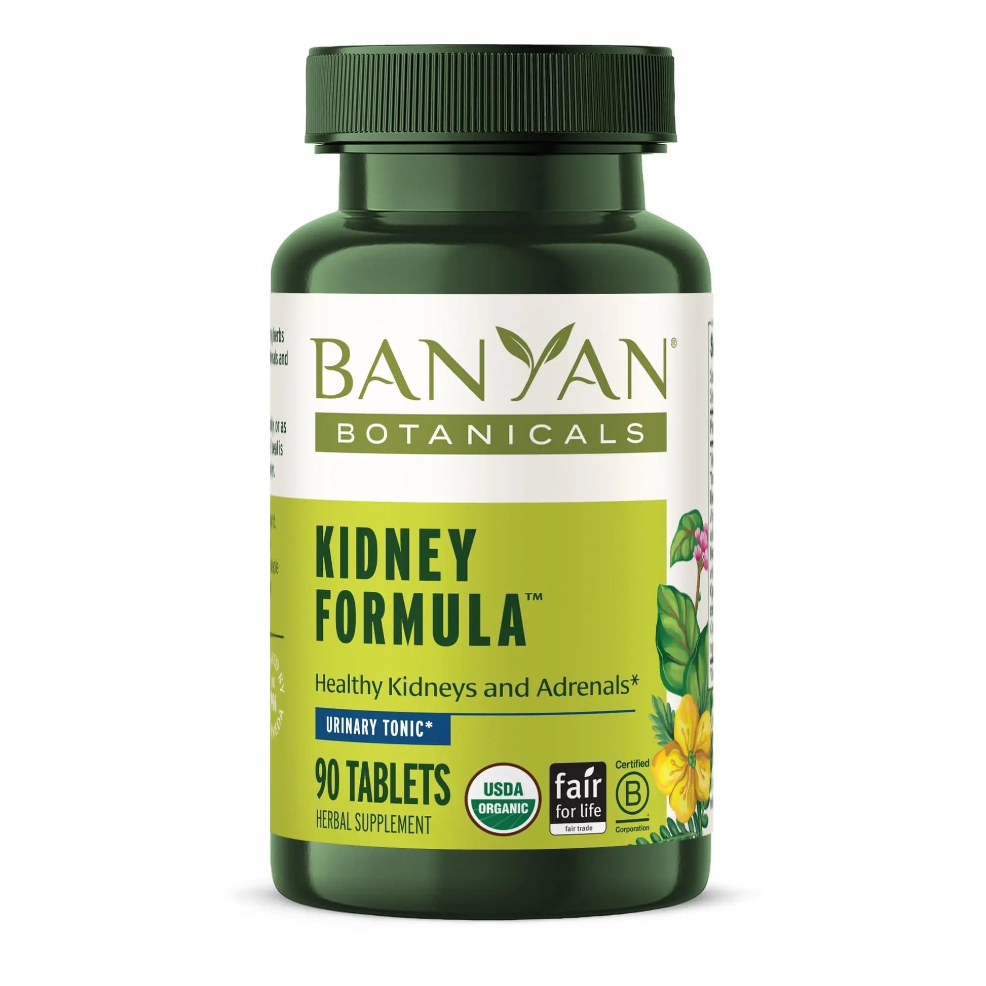 Banyan Botanicals Organic Kidney Formula–Urinary Tract Support & Detox Supplement–Gokshura & Punarnava for Fluid Balance & Systemic Cleansing–Cooling Genitourinary Tonic-90 Tablets-USDA Organic Banyan Botanicals uk supplements