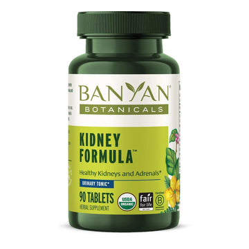 Banyan Botanicals Organic Kidney Formula–Urinary Tract Support & Detox Supplement–Gokshura & Punarnava for Fluid Balance & Systemic Cleansing–Cooling Genitourinary Tonic-90 Tablets-USDA Organic Banyan Botanicals uk supplements