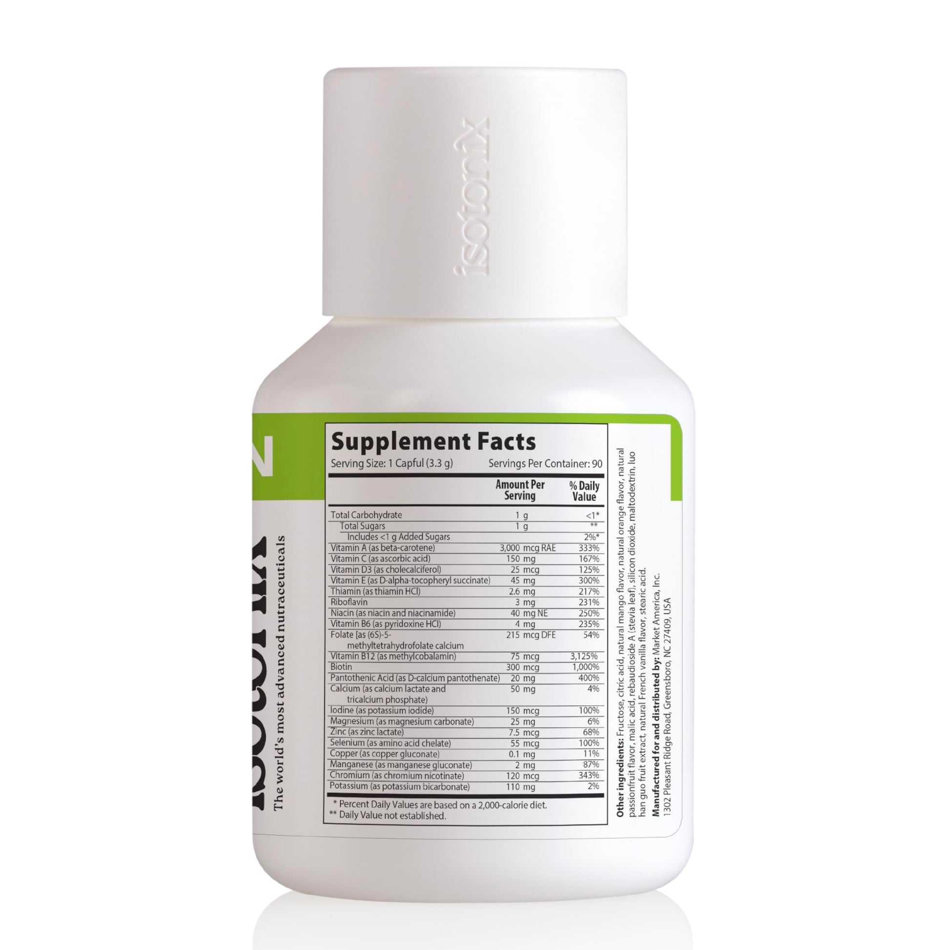 Isotonix Multivitamin Powder Without Iron – Methylated B Vitamins, Antioxidant & Mineral Support – Fast-Mix Isotonic Delivery – Vegetarian, Gluten-Free, Non-GMO – Natural Fruit Flavor – 90 Servings Isotonix uk supplements