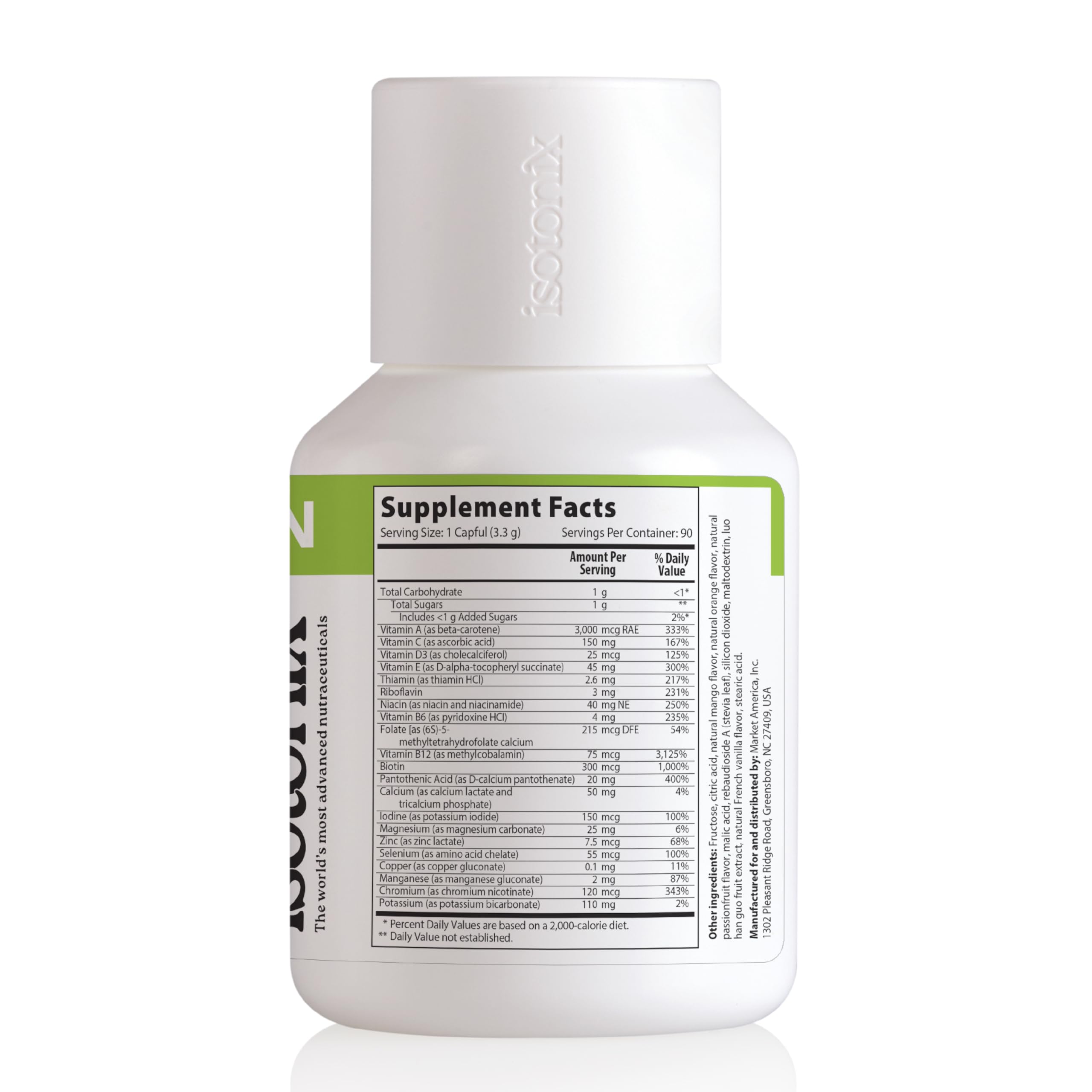 Isotonix Multivitamin Powder Without Iron – Methylated B Vitamins, Antioxidant & Mineral Support – Fast-Mix Isotonic Delivery – Vegetarian, Gluten-Free, Non-GMO – Natural Fruit Flavor – 90 Servings Isotonix uk supplements