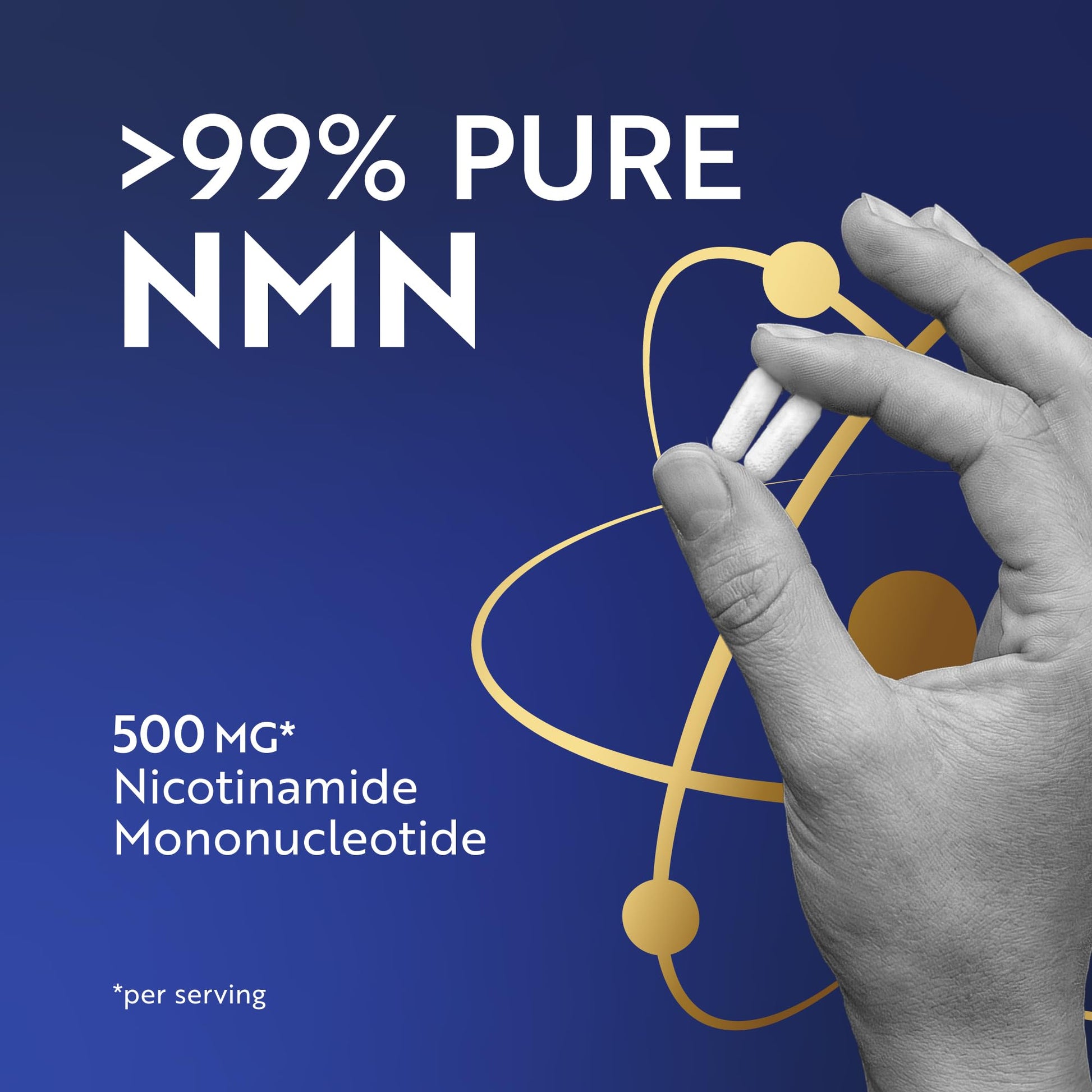 NMN Supplement 500mg | 99% Pure | NAD+ Precursor for Cellular Energy, Longevity, Repair, and Healthy Aging Support | Third-Party Tested & Non-GMO | Nicotinamide Mononucleotide | 60 NMN Capsules Nobi Nutrition uk supplements