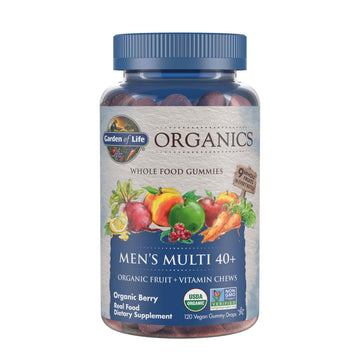 Garden of Life Organics Men 40+ Gummy Vitamins - Berry - Certified Organic, Non-GMO, Vegan, Kosher Complete Multi Garden of Life uk supplements