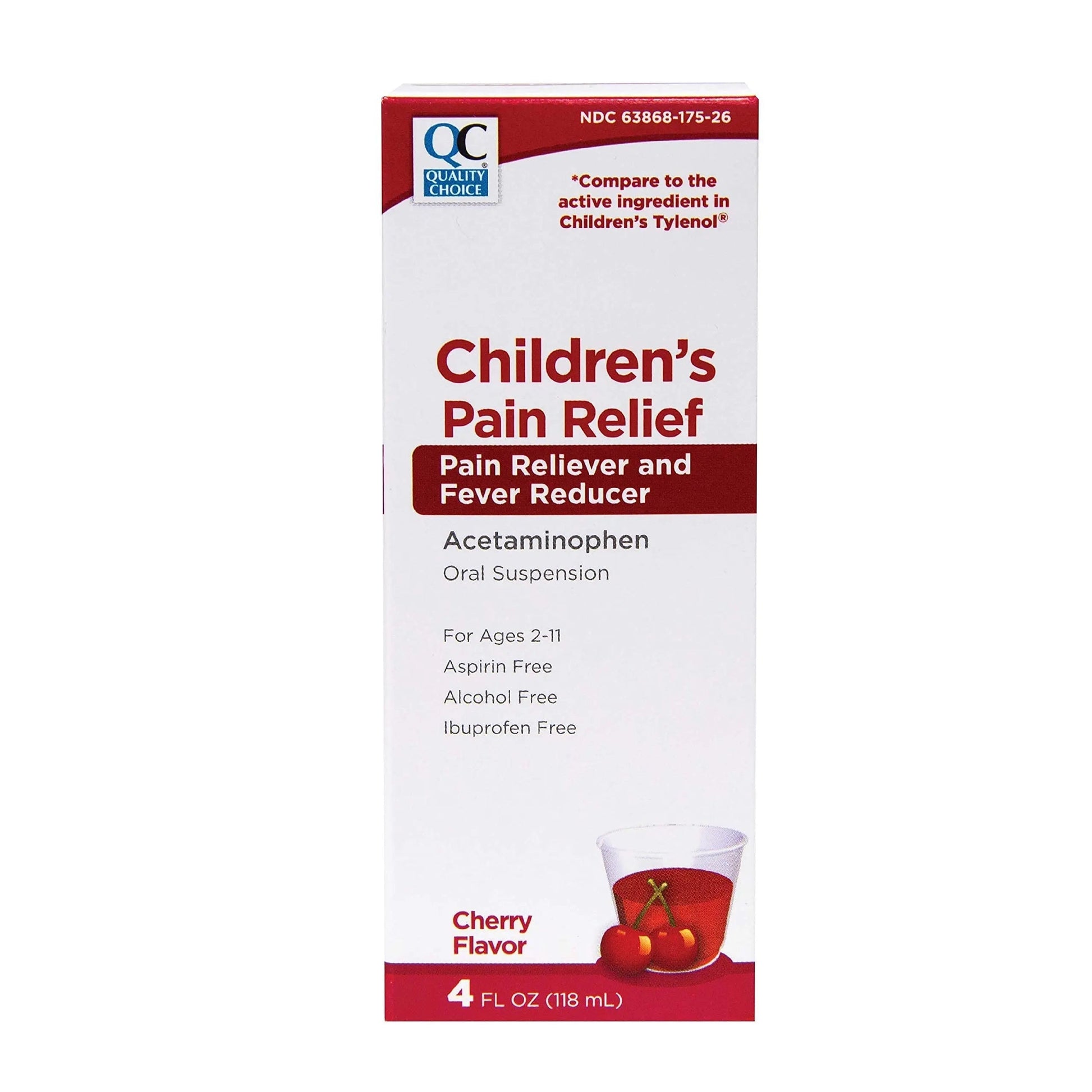 Quality Choice Children's Pain Relief & Fever Reducer for Kids, 4fl oz Acetaminophen 160mg per 5ml, Ibuprofen & Aspirin Free, Liquid Cold and Flu Medicine for Kids, Regular Strength OTC Medication Quality Choice uk supplements