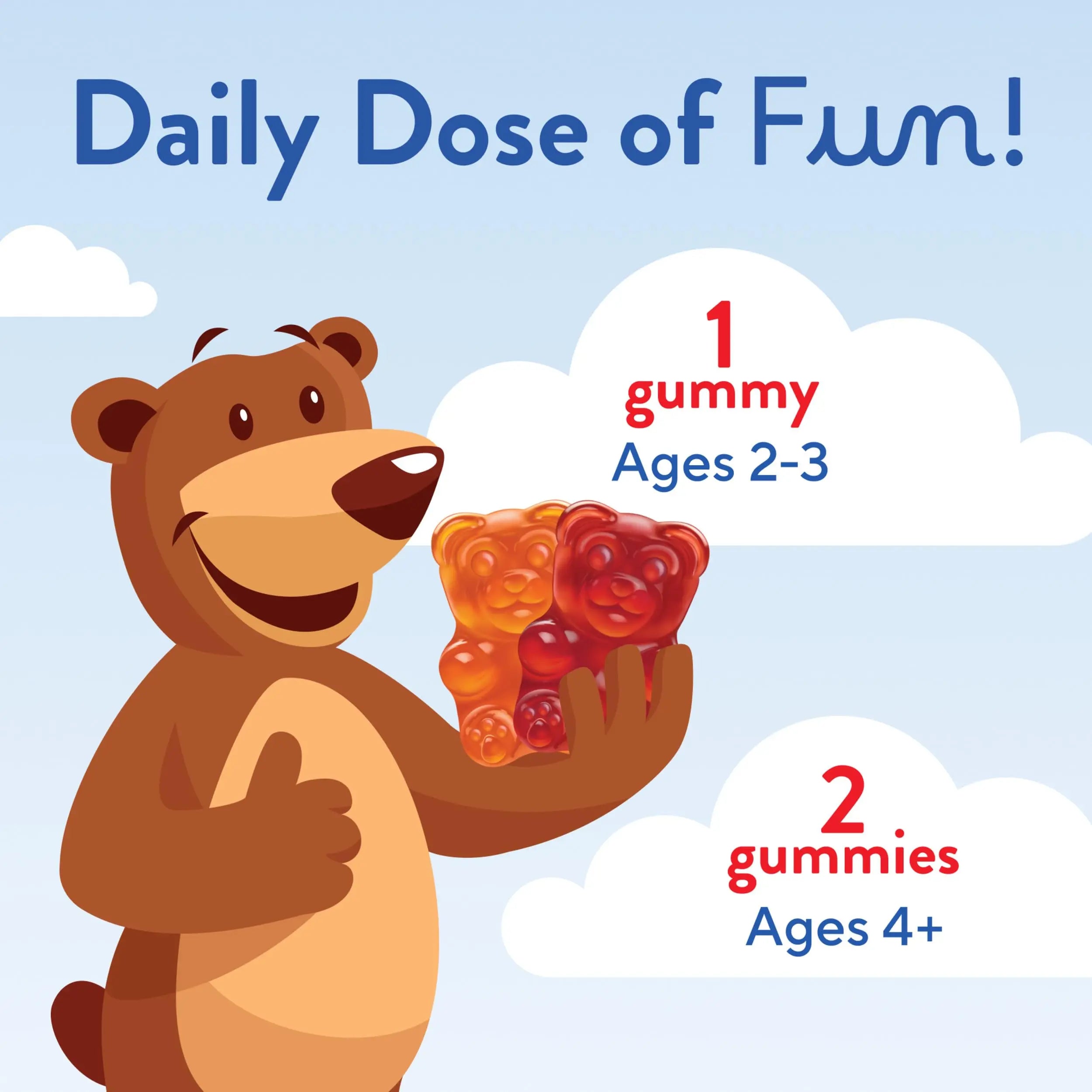 L’il Critters Gummy Vites Daily Gummy Multivitamin for Kids, Vitamin C, D3 for Immune Support Cherry, Strawberry, Orange Lil Critters uk supplements