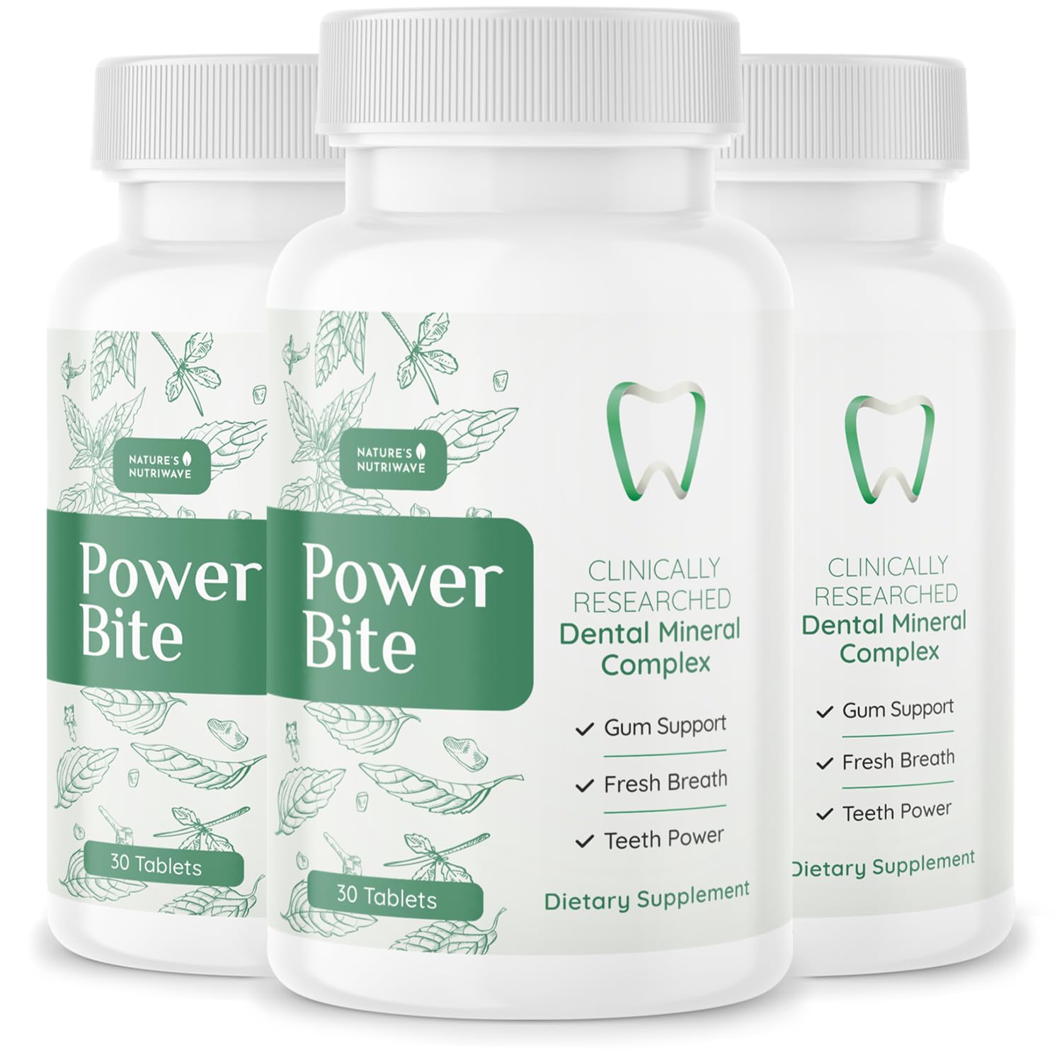 Power Bite Tablets – Mineral Complex with Calcium, Xylitol, Myrrh & Clove Oil – Natural Chewable Formula – Made in USA, Non-GMO, GMP Certified – 30 Tablets – 3 Month Supply Nature’s NutriWave uk supplements