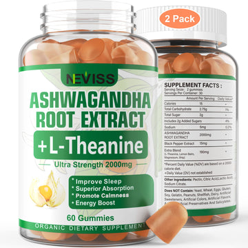 NEVISS Ashwagandha Gummies 2000mg, Feel Refreshed, Plus Proprietary Blend NEVISS uk supplements