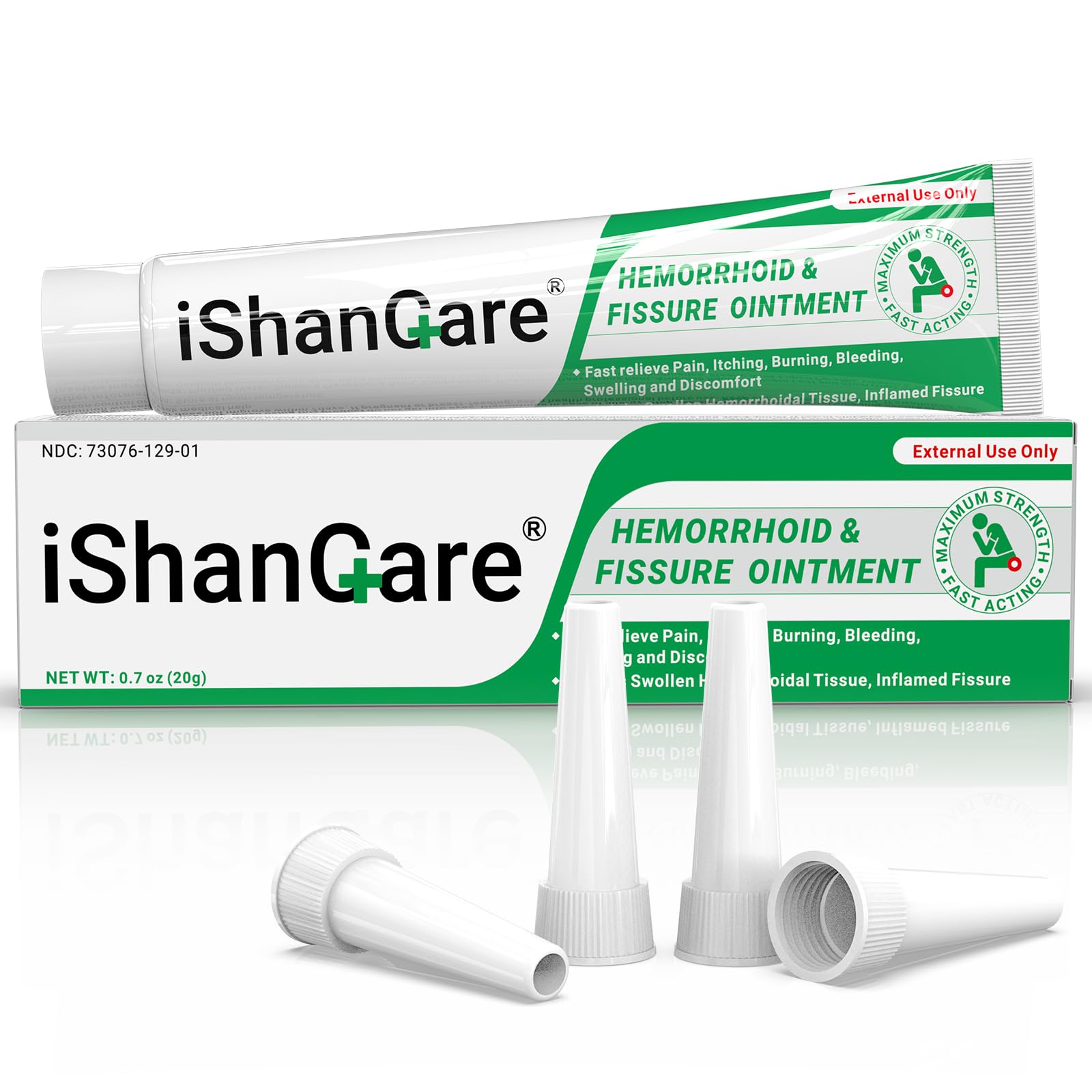 Hemorrhoid Cream, Hemorrhoid & Fissure Treatment Ointment Extra Strength, Relief Anal Pain, Itching, Bleeding, Swelling, Discomfort, Natural Herbs Fast Acting Ingredients, Contains Vitamin E ishancare uk supplements