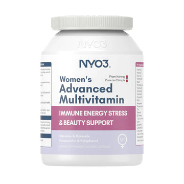 NYO3 Multivitamin for Women with 22 Essential Nutrients | 7 Minerals & 3 Special Additives & 12 Vitamins | Lutein, Zeaxanthin, Grape Seed | NYO3 uk supplements