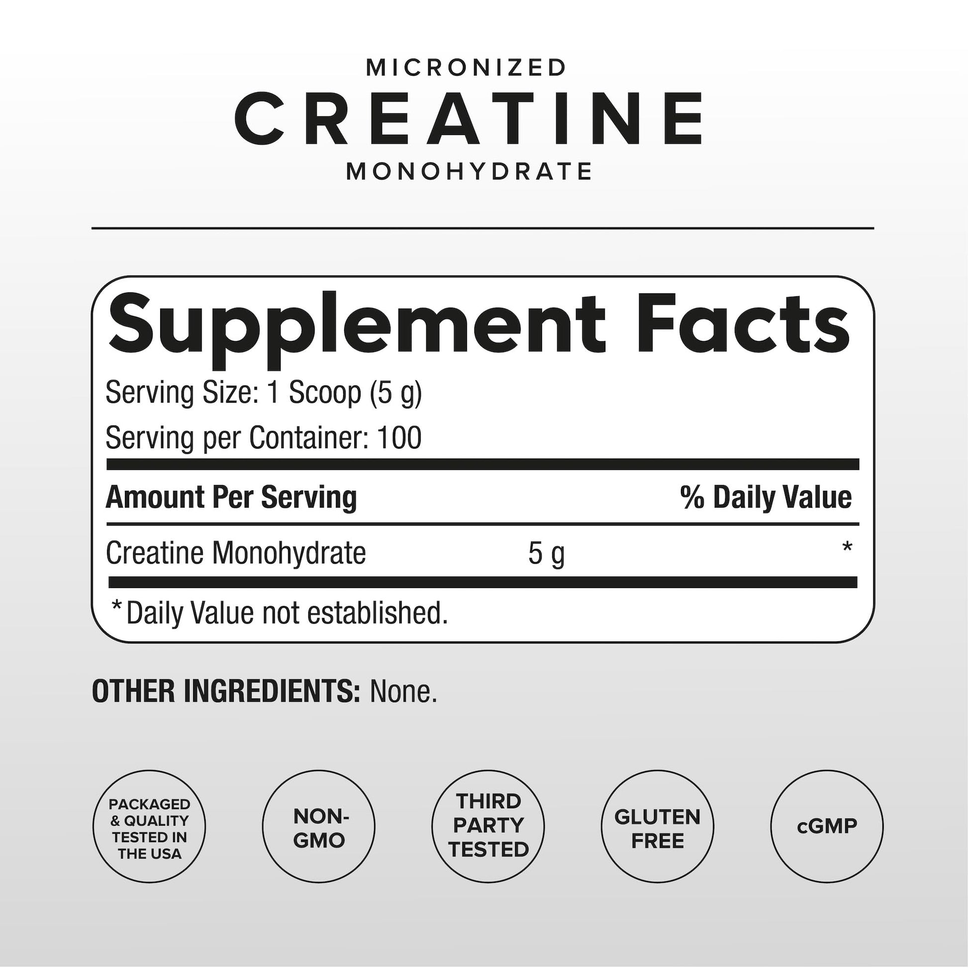 Puregen Labs Micronized Creatine Monohydrate Powder 500g – Pure, Unflavored, No Additives | 5000mg Per Serv (5g) - 100 Servings | Third Party Tested for Quality P Puregen Labs uk supplements