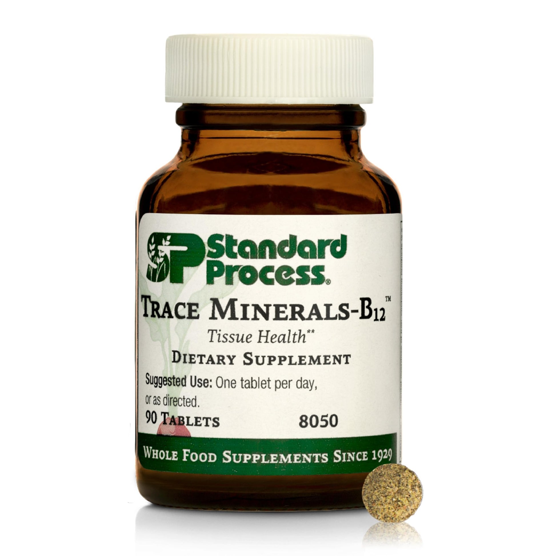 Standard Process Trace Minerals-B12 - Thyroid & Cell Functioning Support with Iodine, Zinc & Copper - Cartilage & Bone Health Aid - Non-Dairy & Non-Soy - 90 Tablets (90 Servings) Standard Process Inc. uk supplements