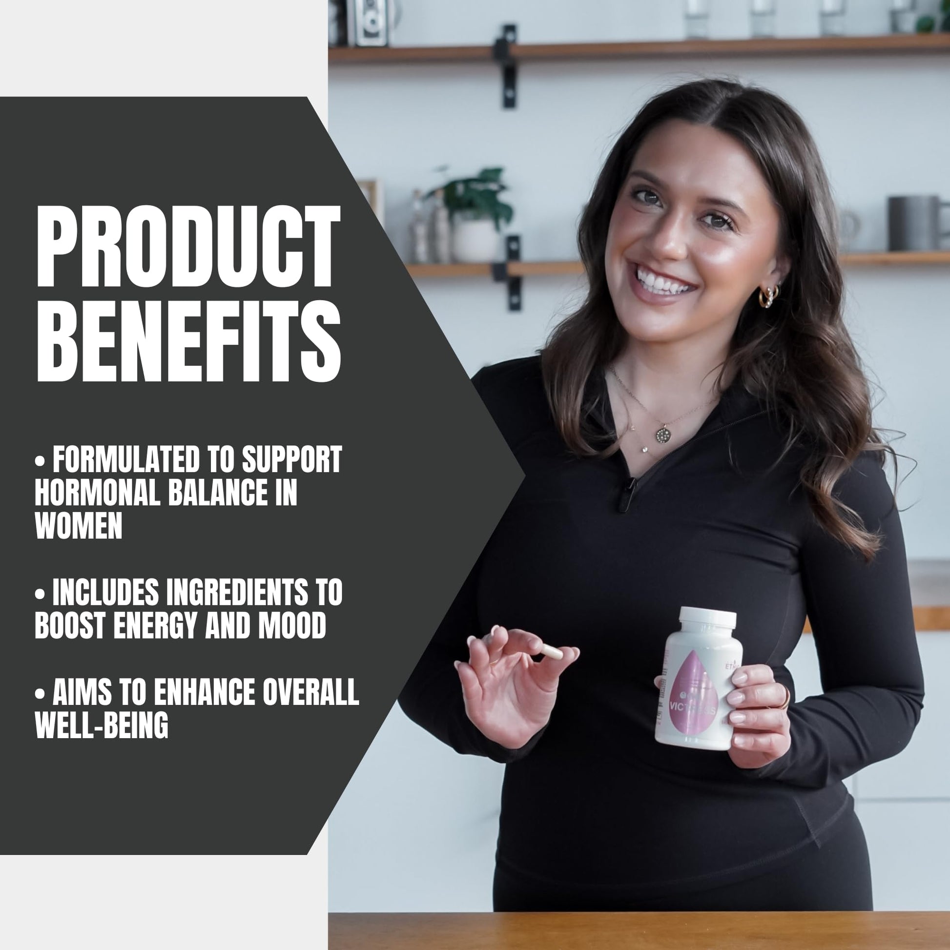 Sweat Ethic Victress, Hormone Balance Support for Women with KSM-66 Ashwagandha, DIM, Biotin, Folic Acid, Dandelion Root, Cayenne Pepper & Vitamin D3, Daily Wellness Formula, 90 Easy to Take Capsules Sweat Ethic uk supplements