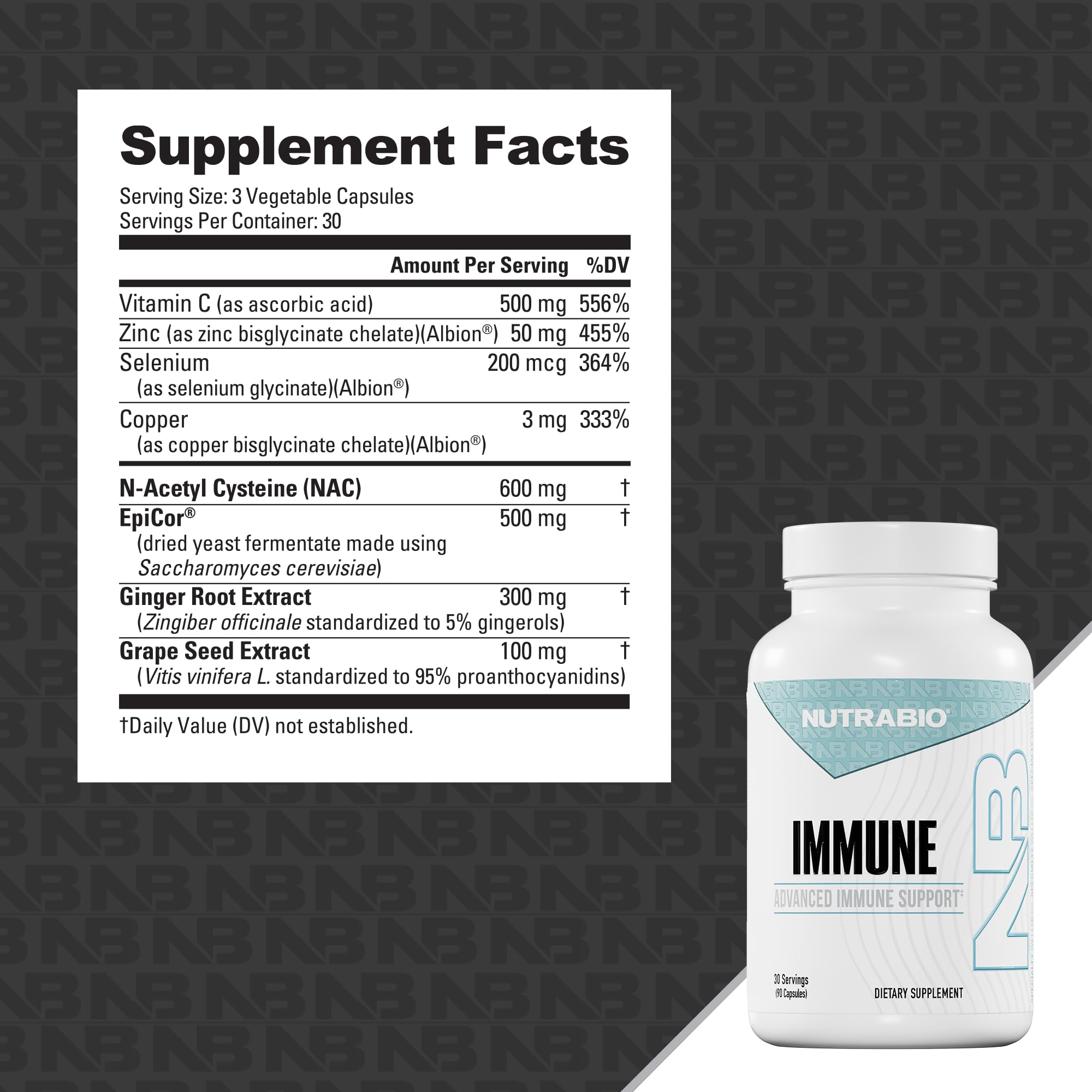 NutraBio Immune Support Supplement with EpiCor - 90 Vegetable Capsules NutraBio uk supplements