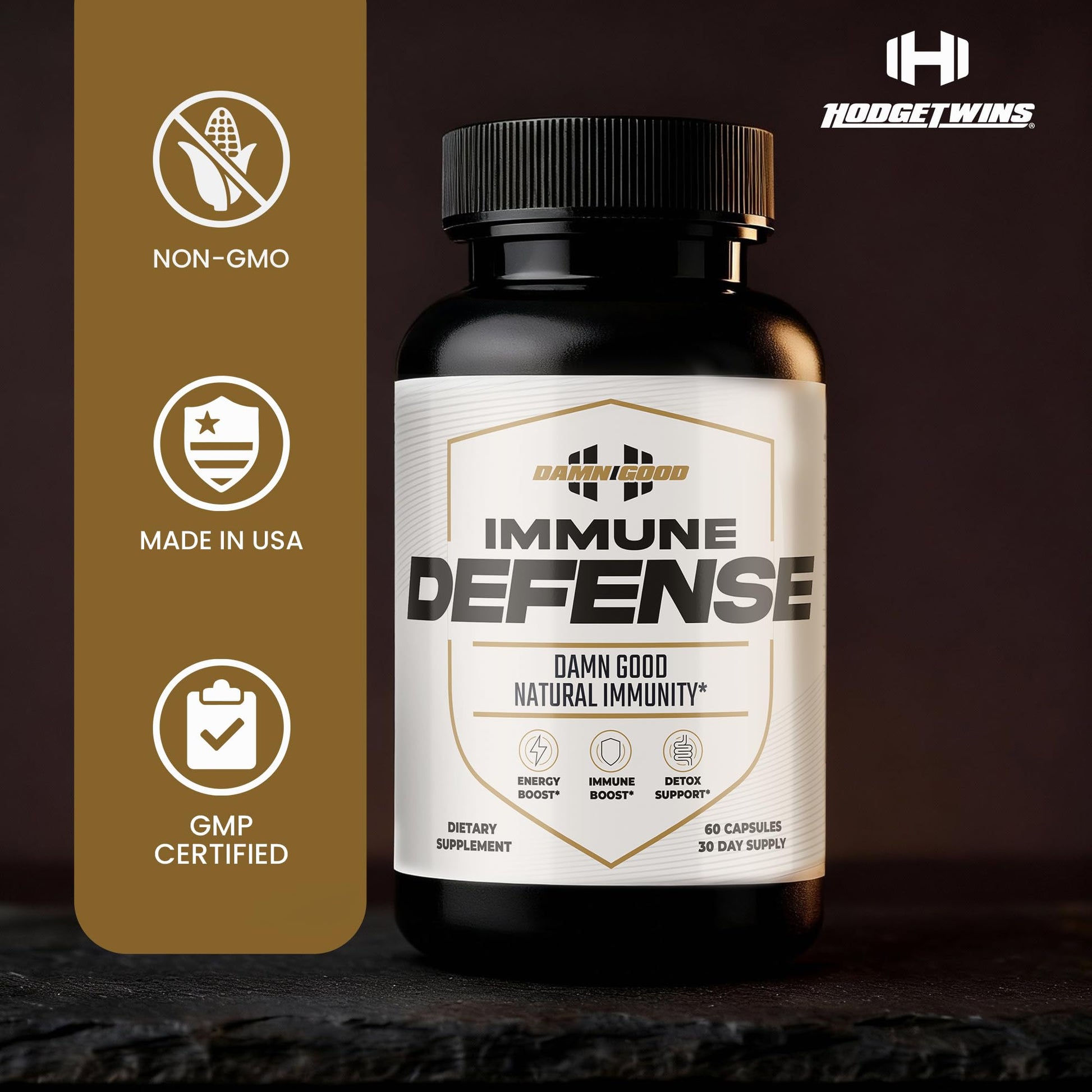 DAMN GOOD The Hodge Twins Immune Defense Supplement (60 Capsules) – Sea Moss Blend Capsules for Everyday Balance, Digestive Support, and Whole-Body Wellness with Vitamins, Minerals, and Botanicals DAMN GOOD uk supplements