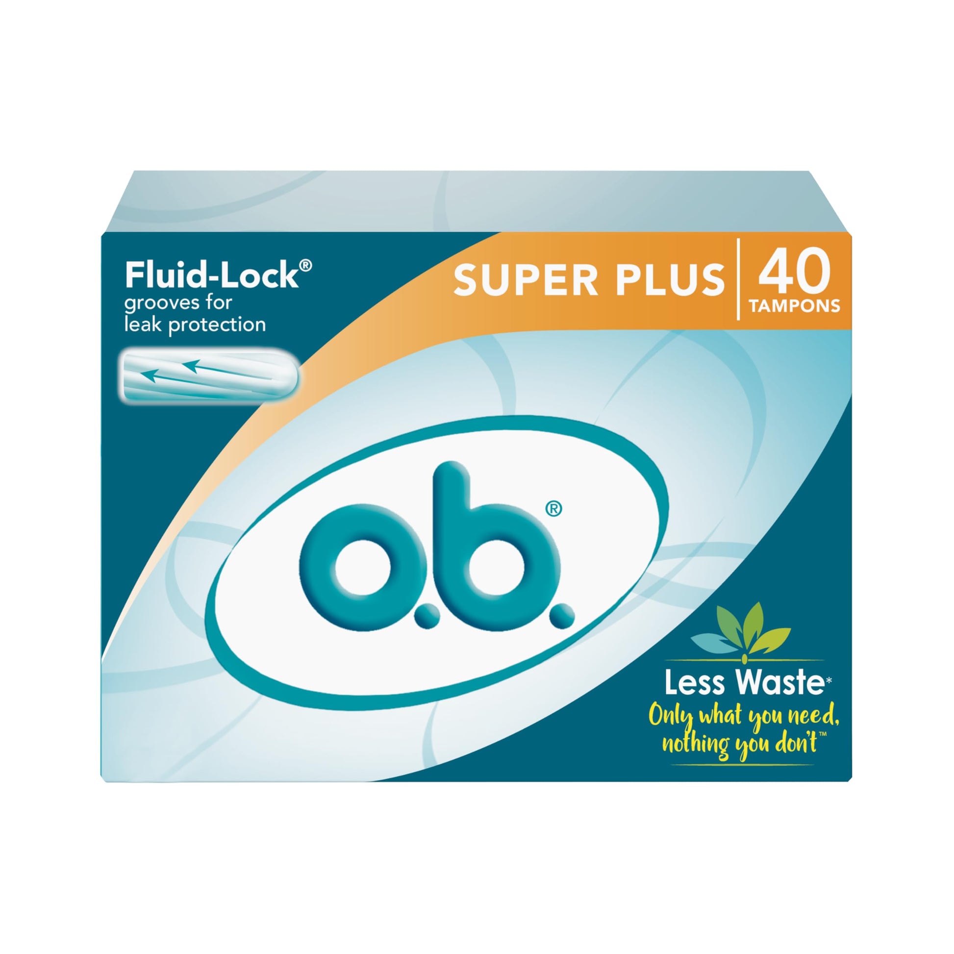 o.b. Tampons | Non-Applicator Tampon, Unscented | Super Plus Tampons, 40ct o.b. uk supplements