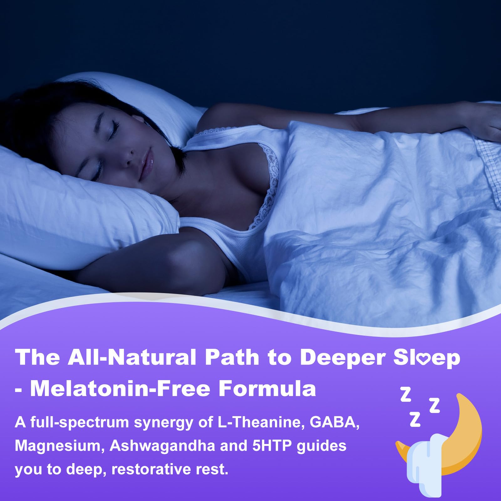 Sugar Free L-Theanine Gummies, L Theanine Supplement for Adults & Kids, L'Theanine with Ashwagandha, Magnesium, 5HTP & GABA - Support Calm, Relax, zzZ, Focus, Vegan Strawberry Flavor, 60 Count Flyrocer uk supplements