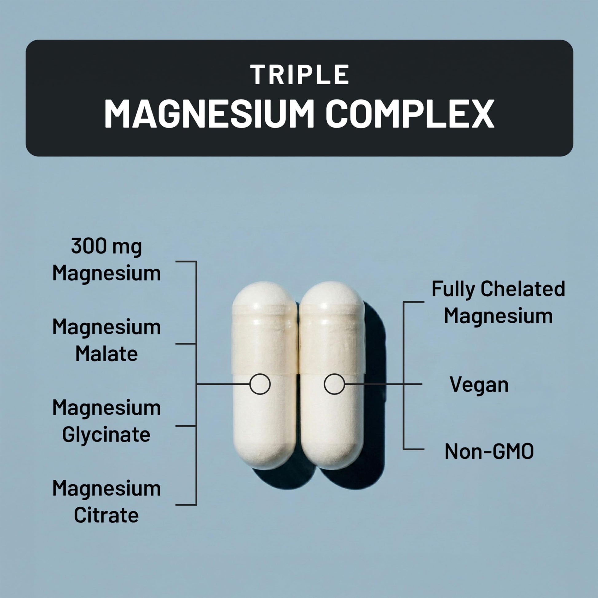 NatureWise Triple Magnesium Complex - High Absorption Magnesium Glycinate + Malate + Citrate for Muscle Nerve & Sleep Support - Vegan 90 Capsules NatureWise uk supplements