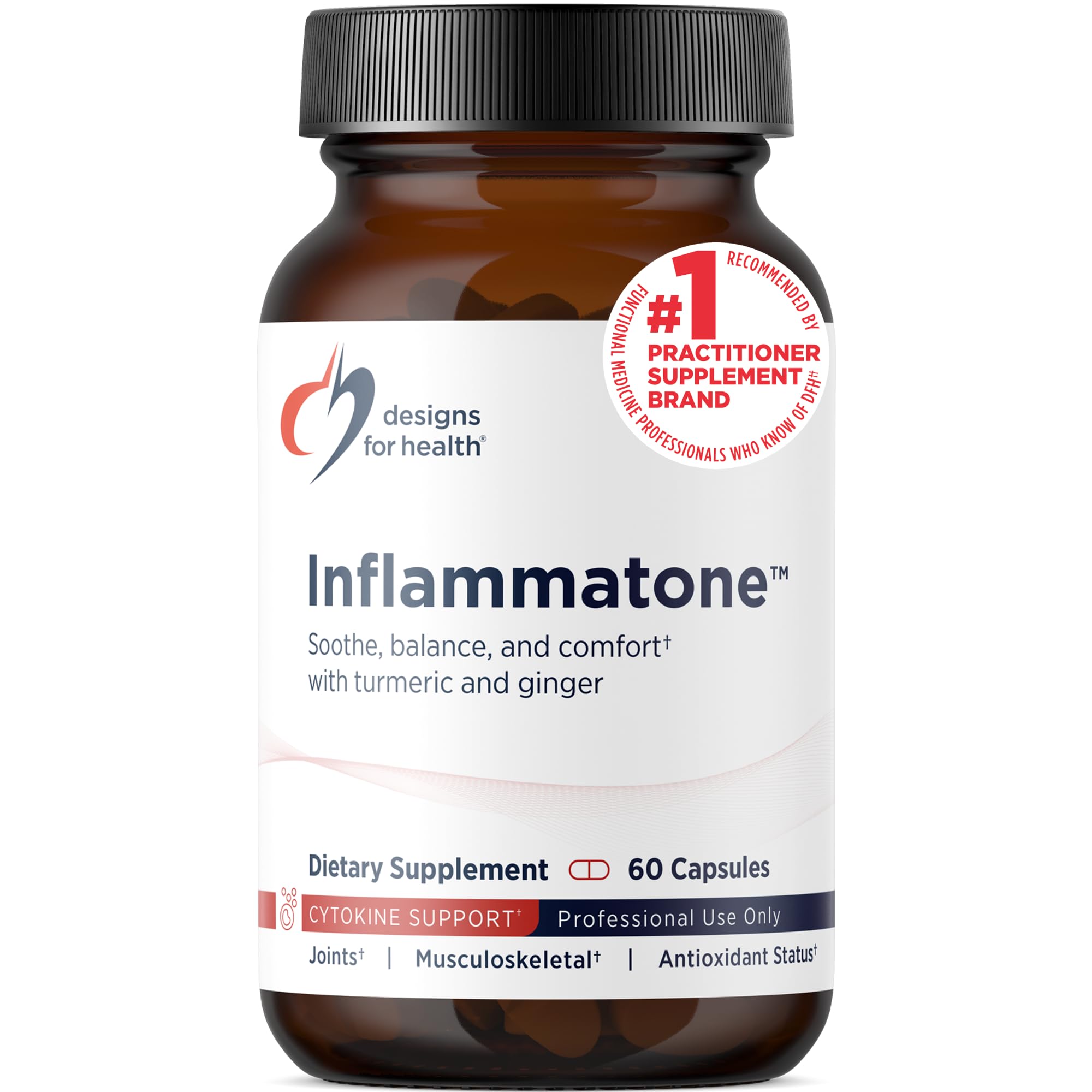 Designs for Health Inflammatone - Turmeric Supplements with Proteolytic Enzymes, Boswellia, Quercetin & Resveratrol (60 Capsules) Designs for Health uk supplements