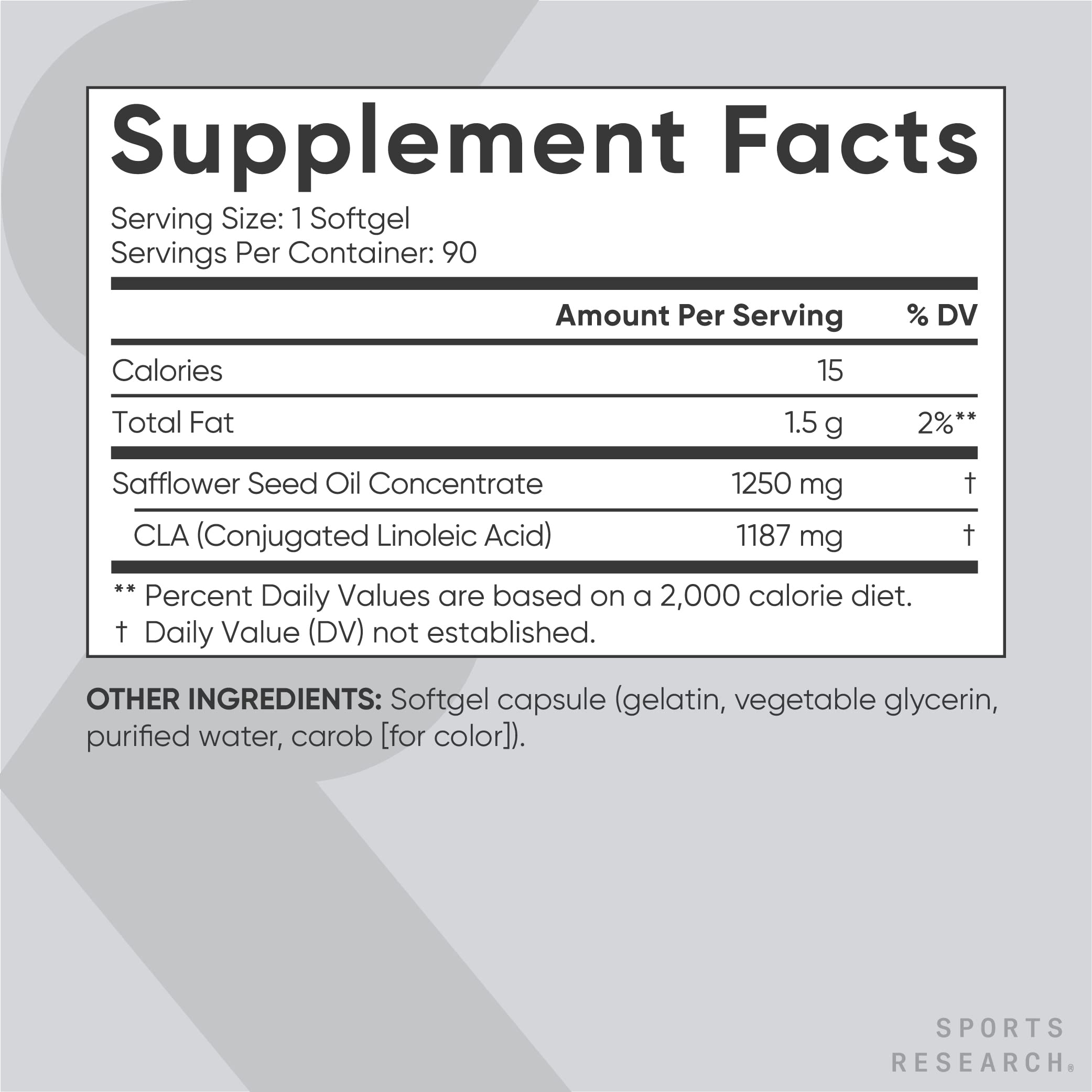 Sports Research CLA - 1250mg with Active Conjugated Linoleic Acid for Men and Women Sports Research uk supplements