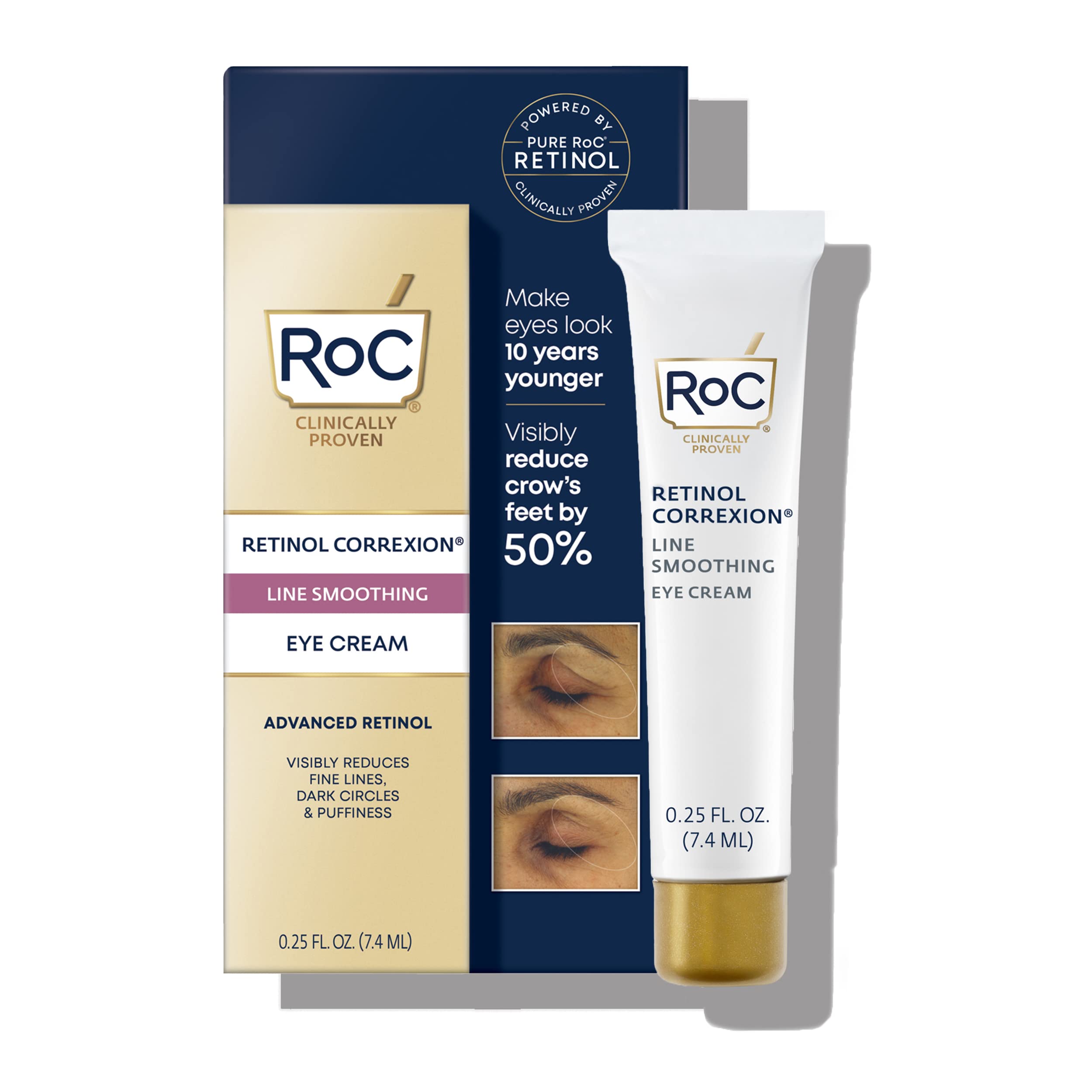 RoC Retinol Correxion Eye Cream Mini for Dark Circles & Puffiness, Daily Wrinkle RoC uk supplements