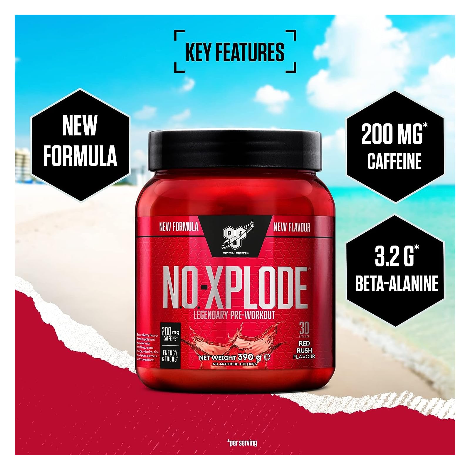 BSN Nutrition N.O.-Xplode Pre Workout Powder Food Supplement, Energy and Focus BSN uk supplements