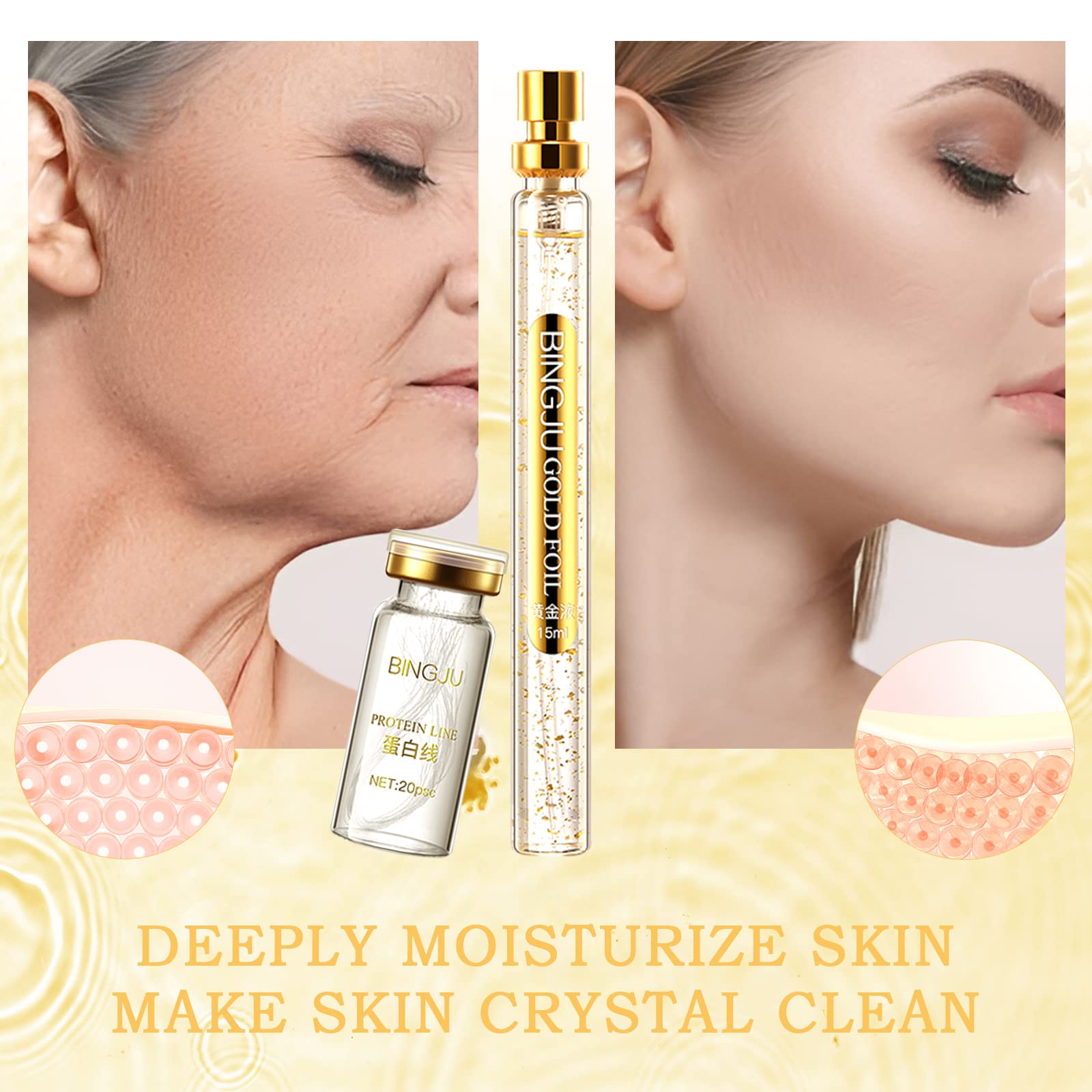 Instalift Korean Protein Thread Lifting Set, Absorbable Collagen Threads for Face Lift, Soluble Protein DRTRU uk supplements
