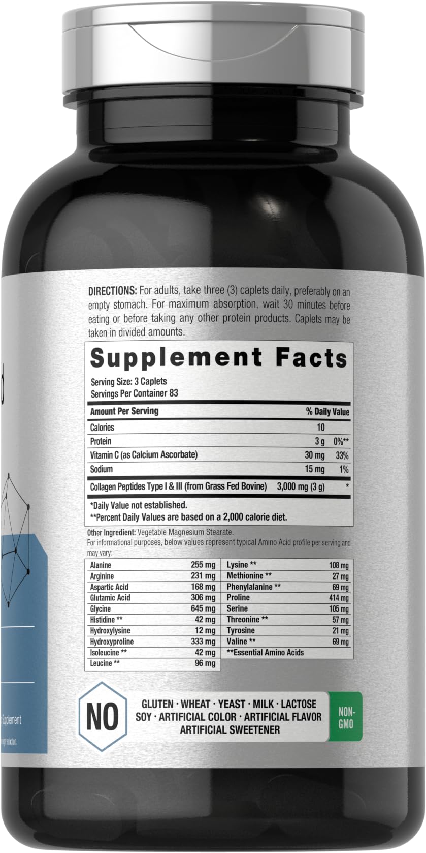 Horbäach Amino Acid Complex 3000mg | 250 Caplets | Non-GMO, Gluten Free Supplement Horbäach uk supplements