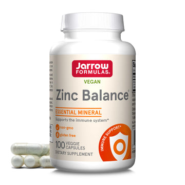 Jarrow Formulas Zinc Balance 15 mg - 100 Servings (Veggie Caps) - Zinc with Copper - Essential Minerals for Immune System Support - Immune Support Supplement - Gluten Free Copper Supplement, Vegan Jarrow Formulas uk supplements