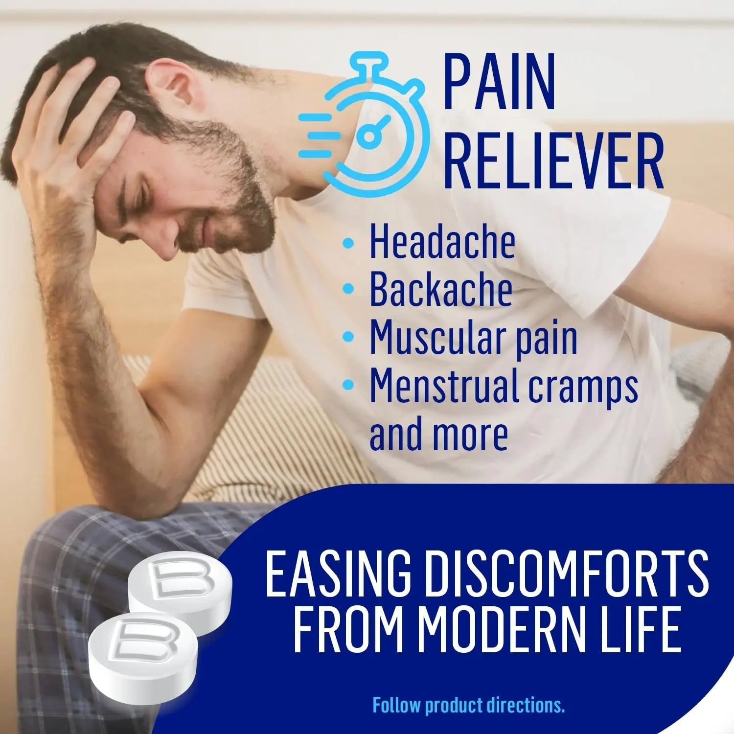 Bufferin Aspirin 325mg, Pain Reliever & Fever Reducer, with 3 Buffering Agents Relieves 7 Types of Pain: Headaches, Back Ache, Arthritis, Muscle Aches & More, for Adults, 130 Coated Tablets, 2-Pack Bufferin uk supplements