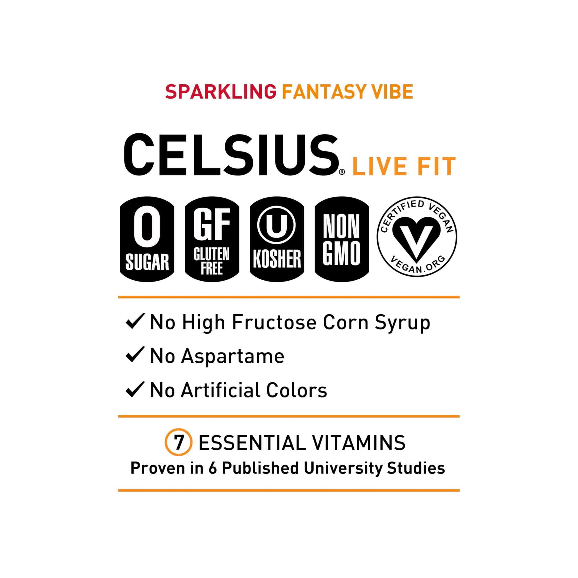 CELSIUS Sparkling Fantasy Vibe, Functional Essential Energy Drink, 12 Fl Oz (Pack of 12) CELSIUS uk supplements
