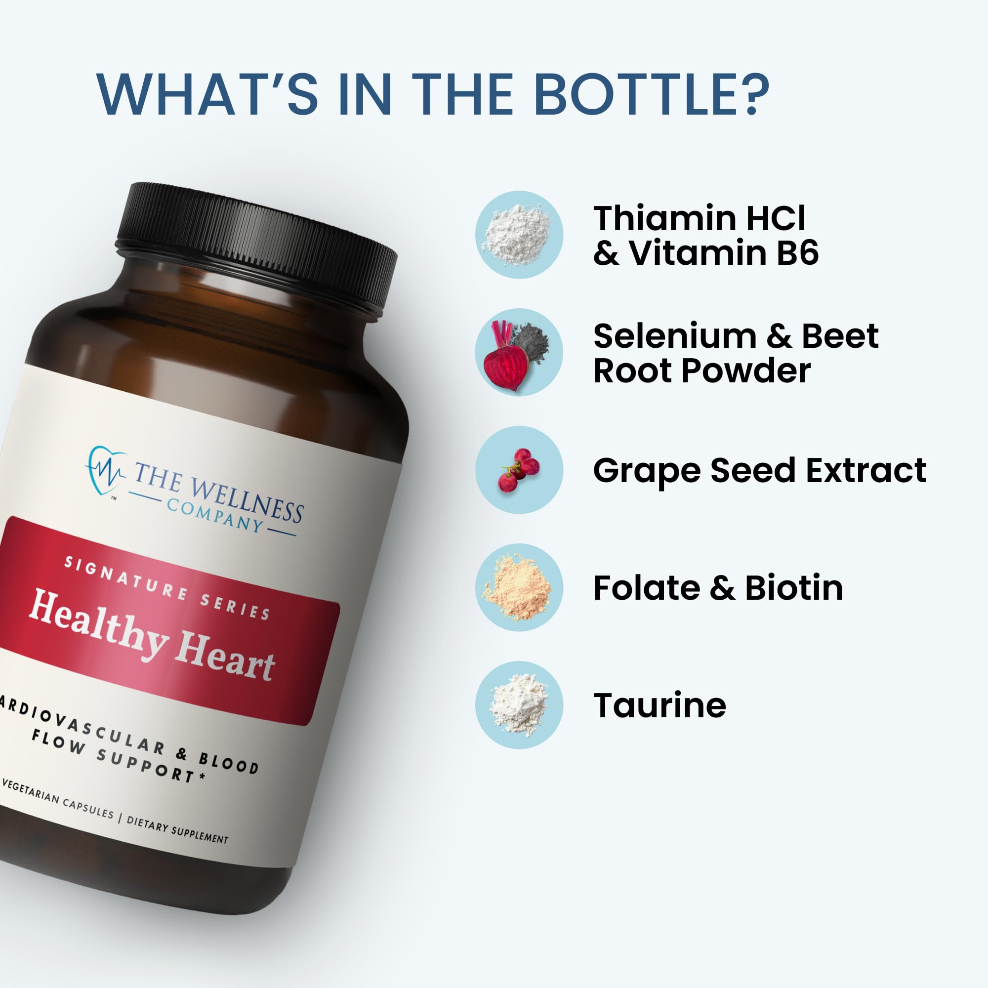 The Wellness Company Healthy Heart - Cardiovascular Strength, Blood Flow, Nitric Oxide Production & Healthy Cholesterol Levels | 120ct (2 Month Supply) The Wellness Company uk supplements