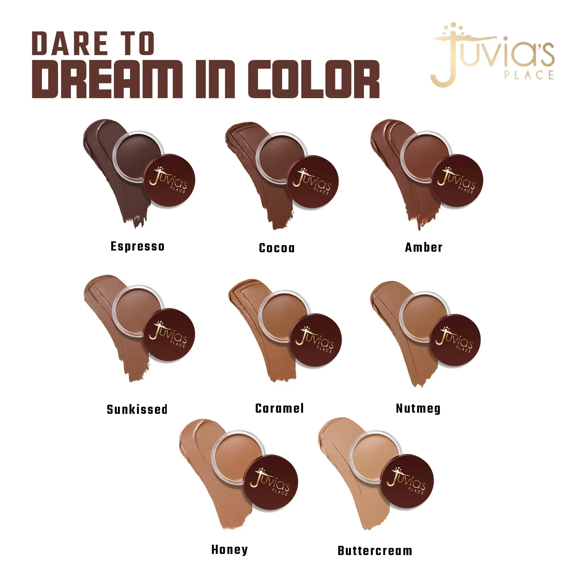 Juvia's Place Bronzed Cream Bronzer - Cocoa - Smooth Cream Bronzer Pot for Sun-Kissed Glow & Warmth, Buildable & Blendable Makeup Contour with Long-Lasting Matte Shimmer Finish, Highly Pigmented Juvia's Place uk supplements