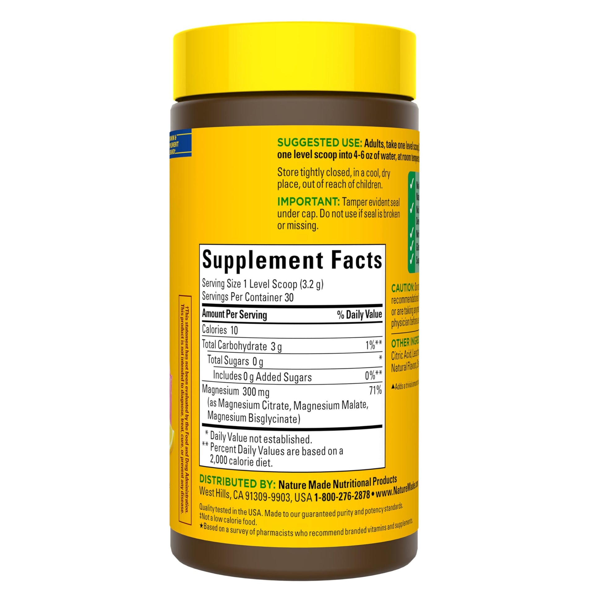 Nature Made High Absorption Magnesium Complex Drink Mix Powder, Magnesium Citrate, Glycinate & Malate 3-in-1 Blend, Pink Lemonade Flavor, 96 g, 30 Day Supply Nature Made uk supplements