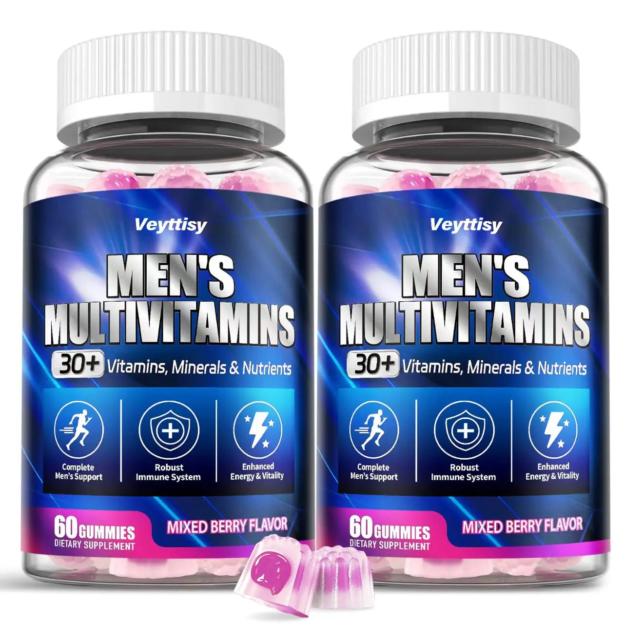Methylated Multivitamin Gummies for Men - Mens Multivitanins Gummy with Vitamins A C D K E, Methylated Folate, B Complex Veyttisy uk supplements