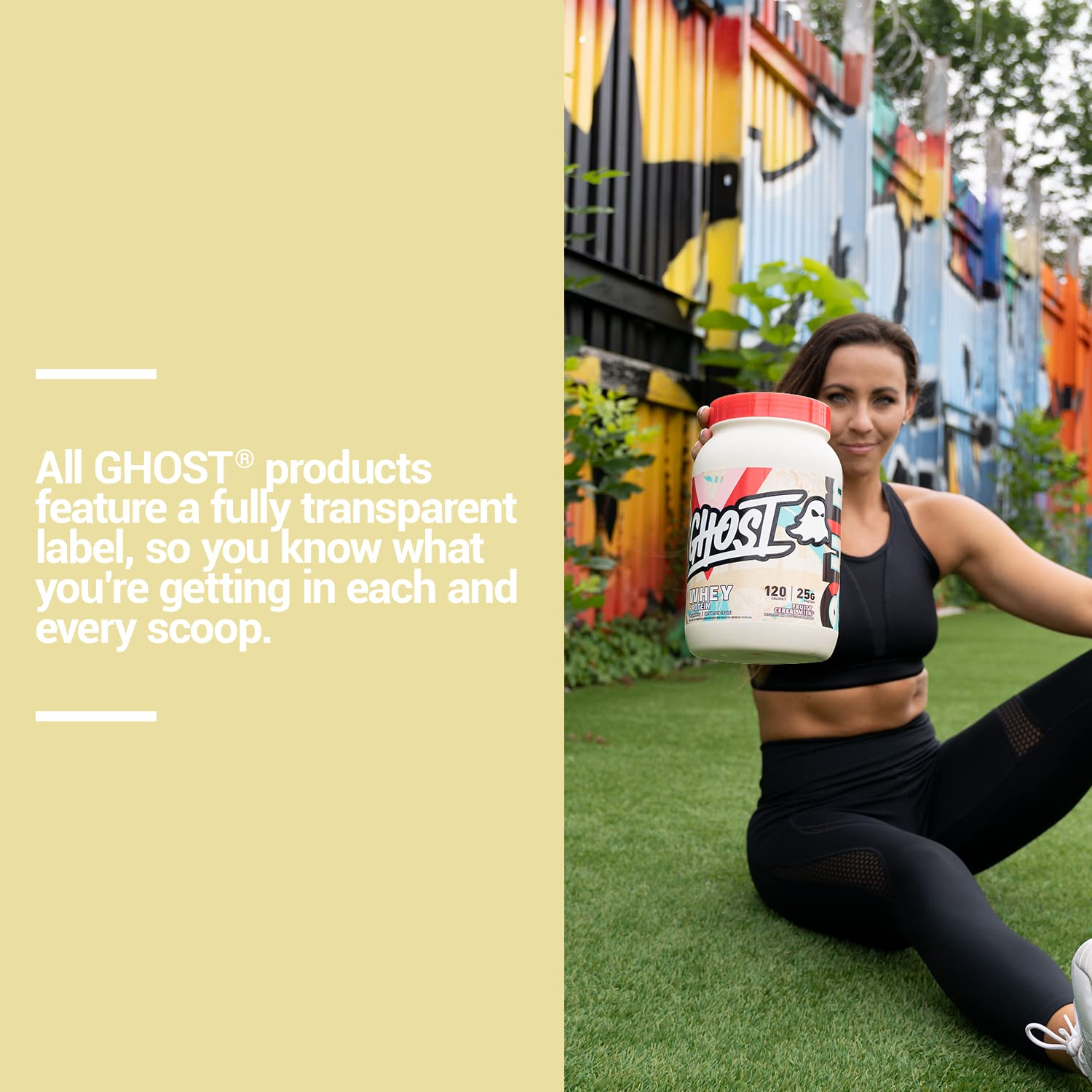 GHOST Whey Protein Powder, Fruity Cereal Milk - 2LB Tub, 25G of Protein - Flavored GHOST uk supplements