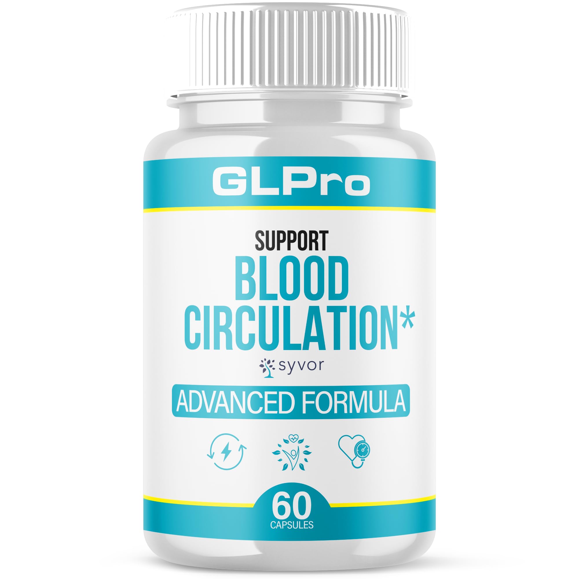 GLPro Blood Capsules, Official GLPro Blood Health Support Pills with All Natural Ingredients, Advanced Formula Supplement with Maximum Strength Premium Vitamins for Women and Men (60 Capsules) Syvor uk supplements