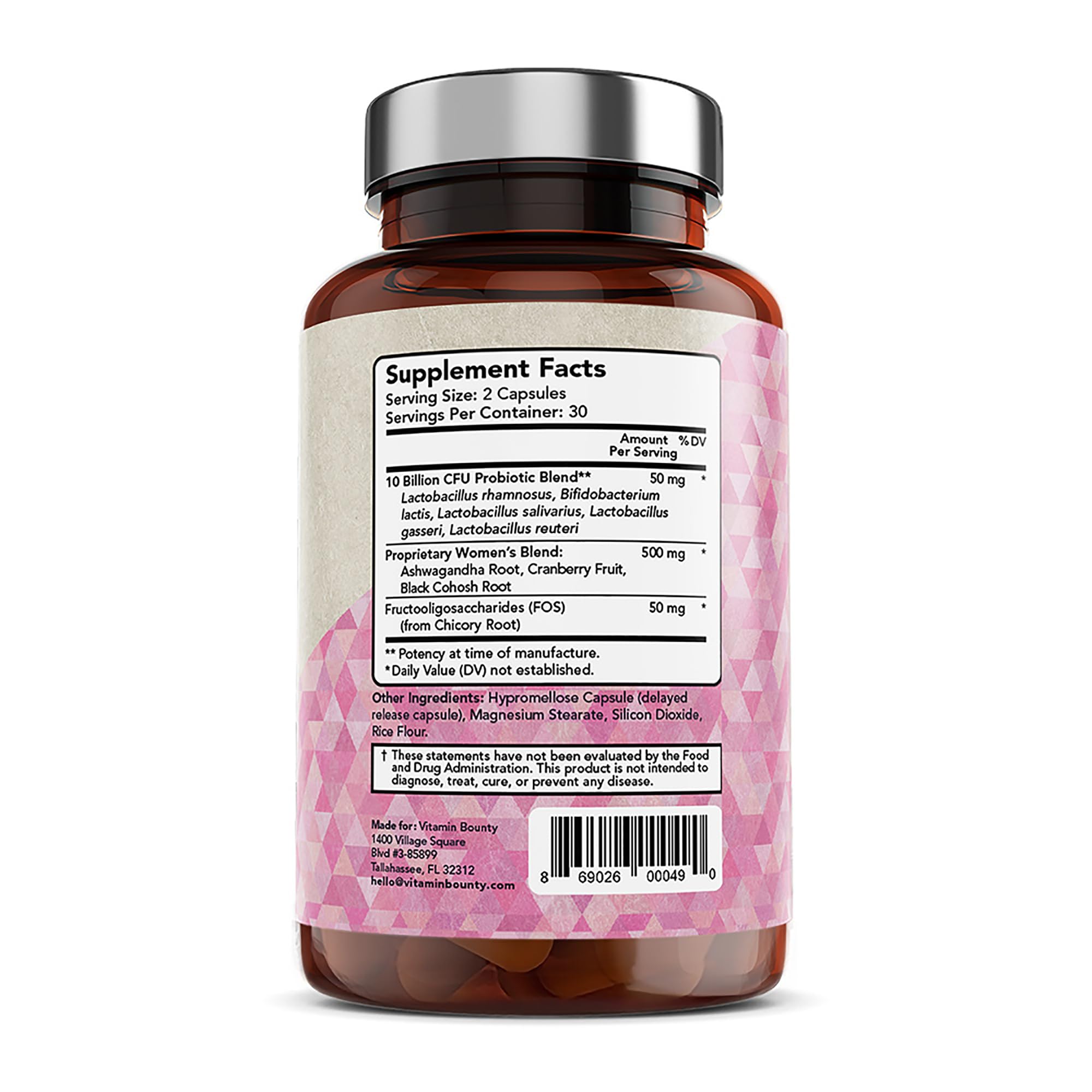 Vitamin Bounty Women's Pro Daily - Vaginal Probiotic & Prebiotic & pH Balance, Probiotics Vitamin Bounty uk supplements