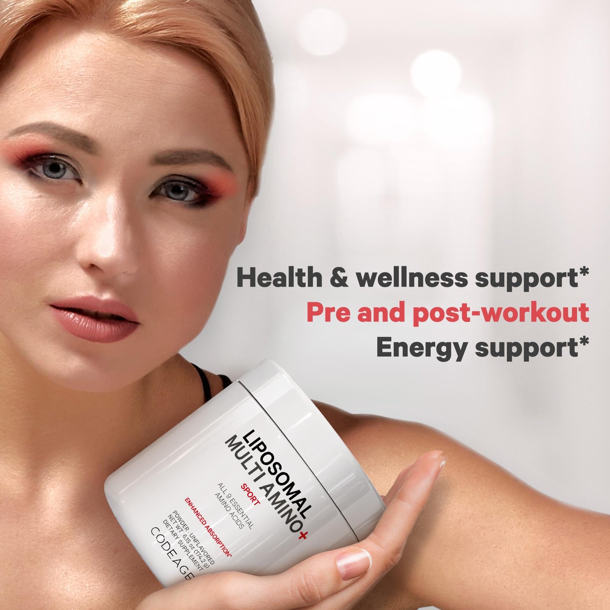 Codeage Liposomal Multi Amino Powder Supplement - BCAA & EAA Supplement All 9 Essential Amino Acids, Branched-Chain Amino Acid, Pre & Post Workout, Unflavored, Liposomal Delivery, Non-GMO, 6.15 oz Codeage uk supplements
