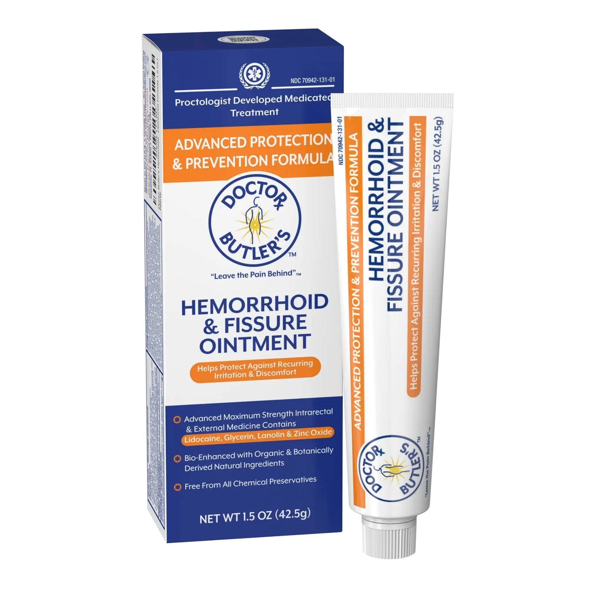 Doctor Butler's Advanced Hemorrhoid & Fissure Ointment – Lidocaine Hemorrhoid Treatment and Fissure Treatment Extra Strength Formula, Heals and Provides Fast Pain and Itch Relief* (1.5 oz.) Doctor Butler's uk supplements