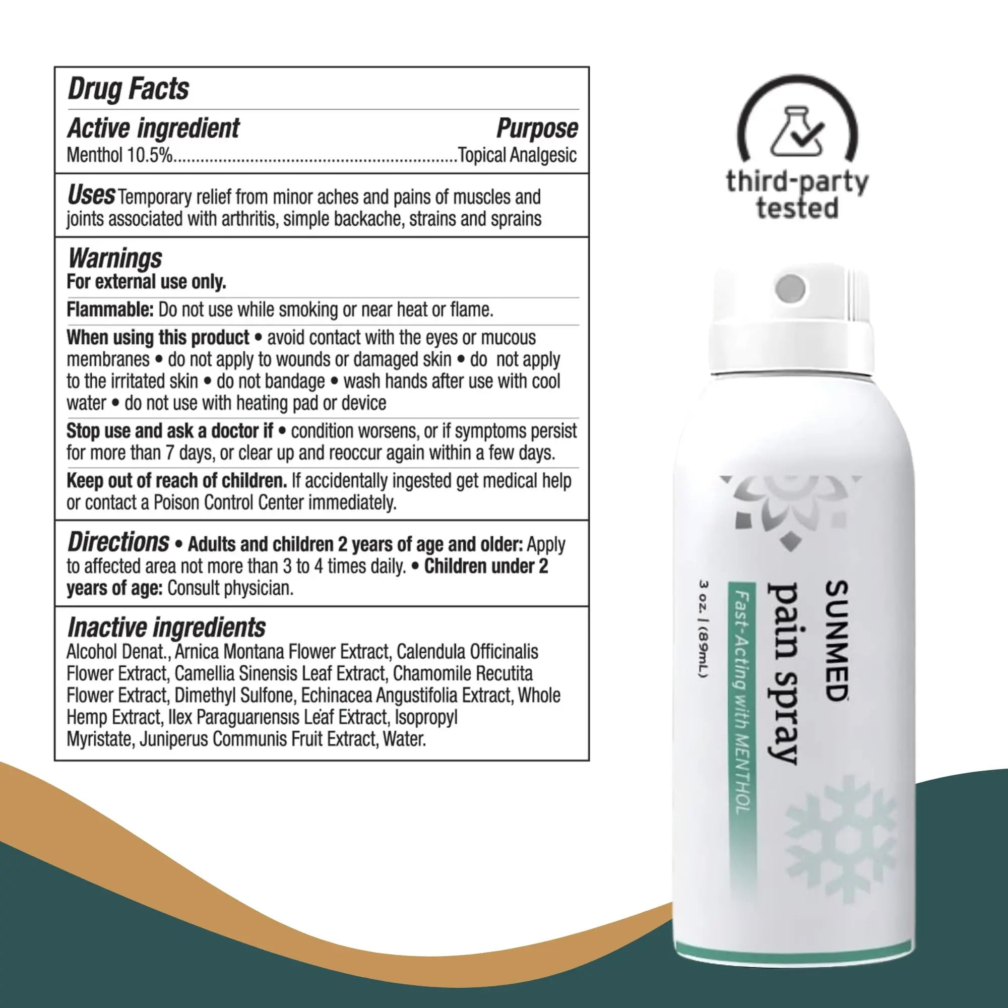 SUNMED Hemp Oil Menthol Spray for Discomfort Soothing & Recovery – Fast-Absorbing, Cooling Topical Formula for Aches, Tension & Muscle Relief – Convenient Spray, Easy Application SUNMED uk supplements